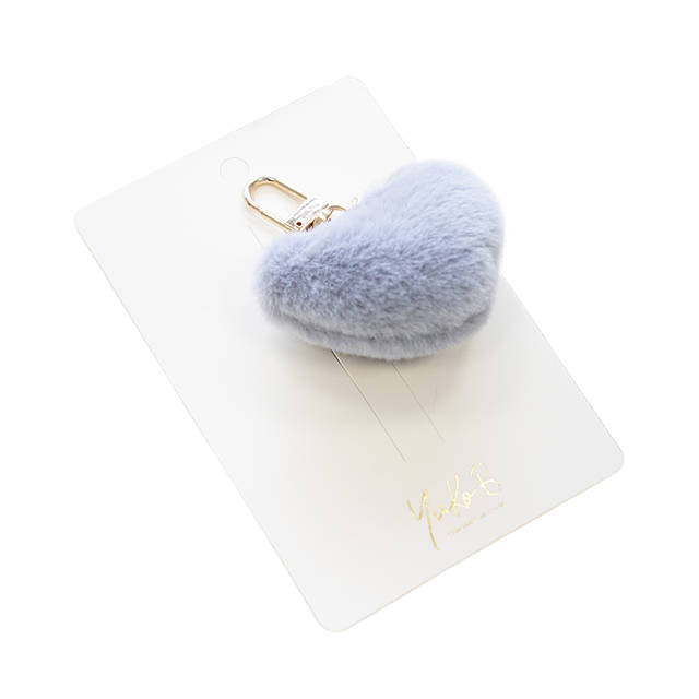 Bijou de sac - porte clés - Pompon - Gris — Yuko B.