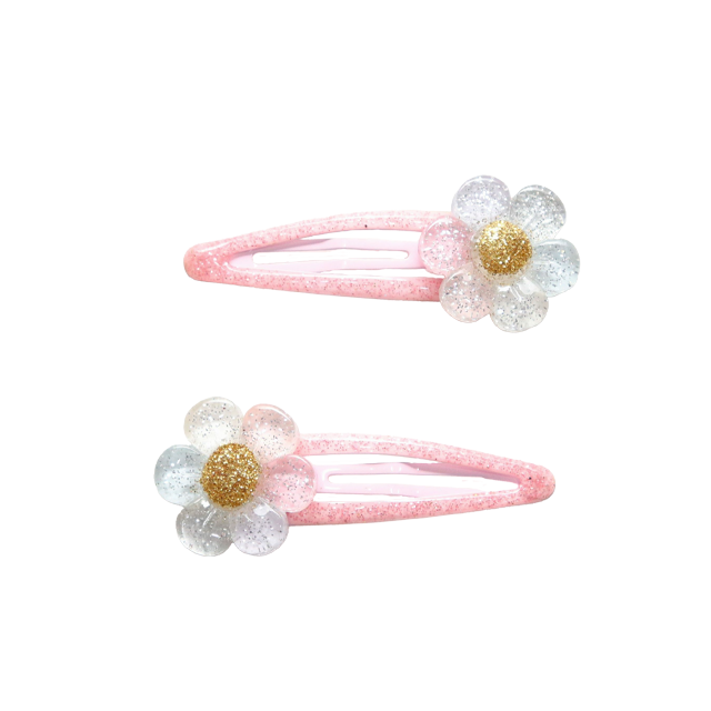 Barrettes à cheveux - Fleurs paquerettes Daisies — Yuko B.
