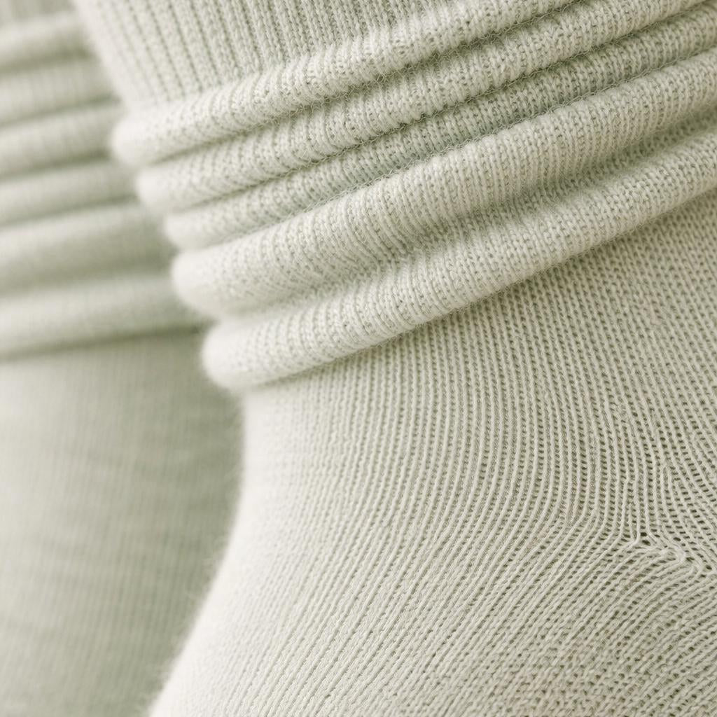 Chaussettes Premium Soft Touch en Coton Pur - Menthe vue de face — Yuko B.