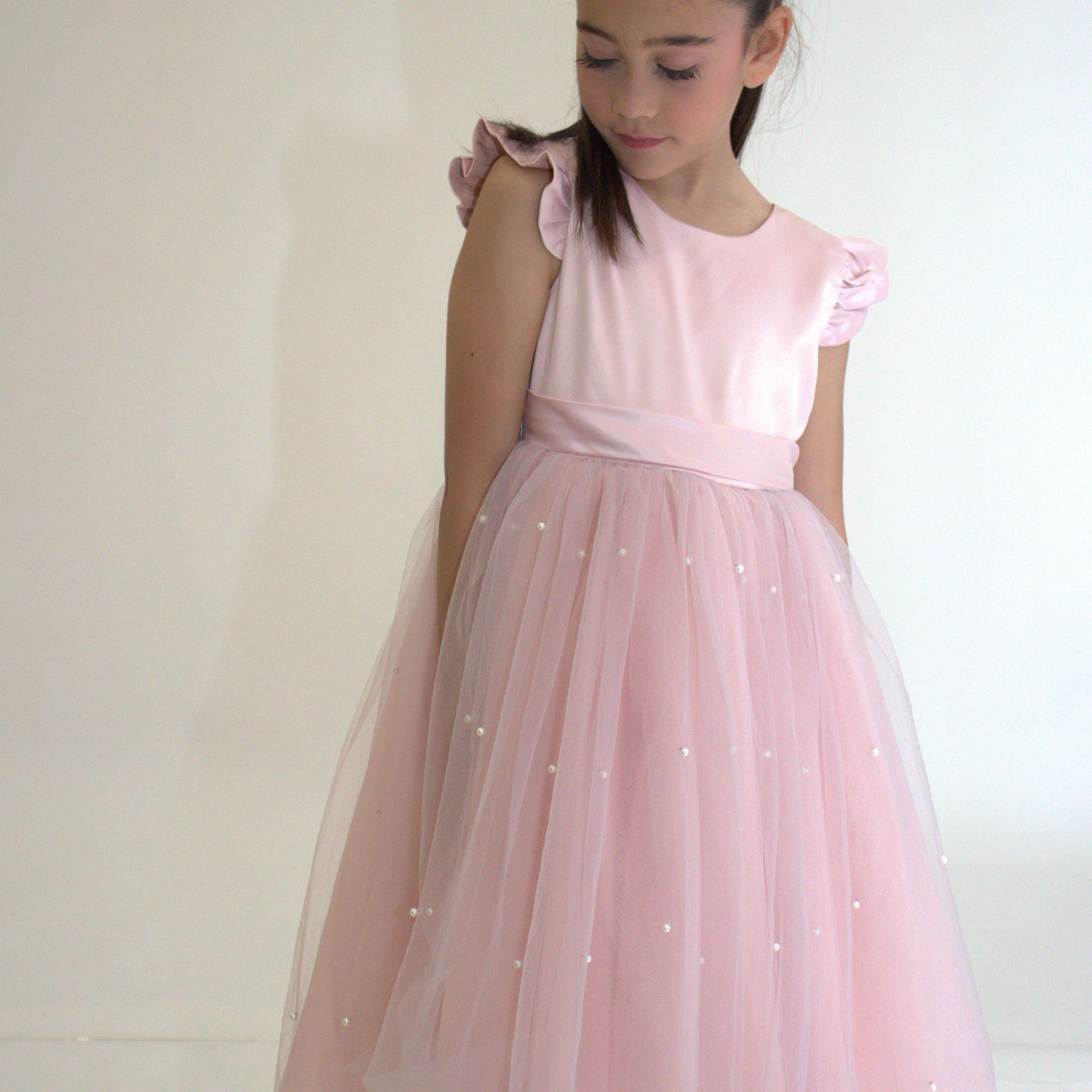 Robe de cérémonie ALICE - Rose - Taille: 130 cm (7/8 ans) — accessoire enfant Yuko B.