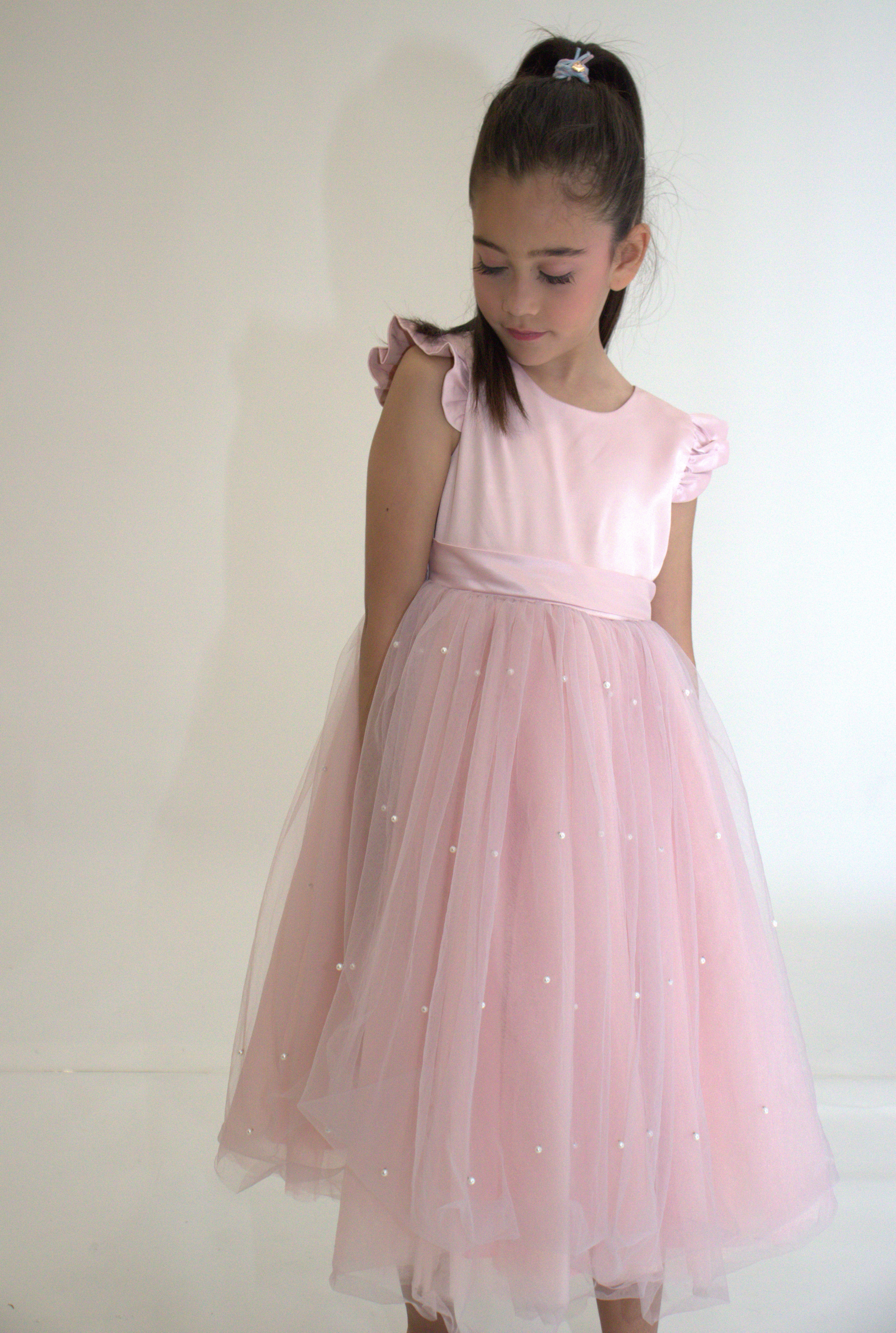Robe de cérémonie ALICE - Rose - Taille: 130 cm (7/8 ans) — accessoire enfant Yuko B.