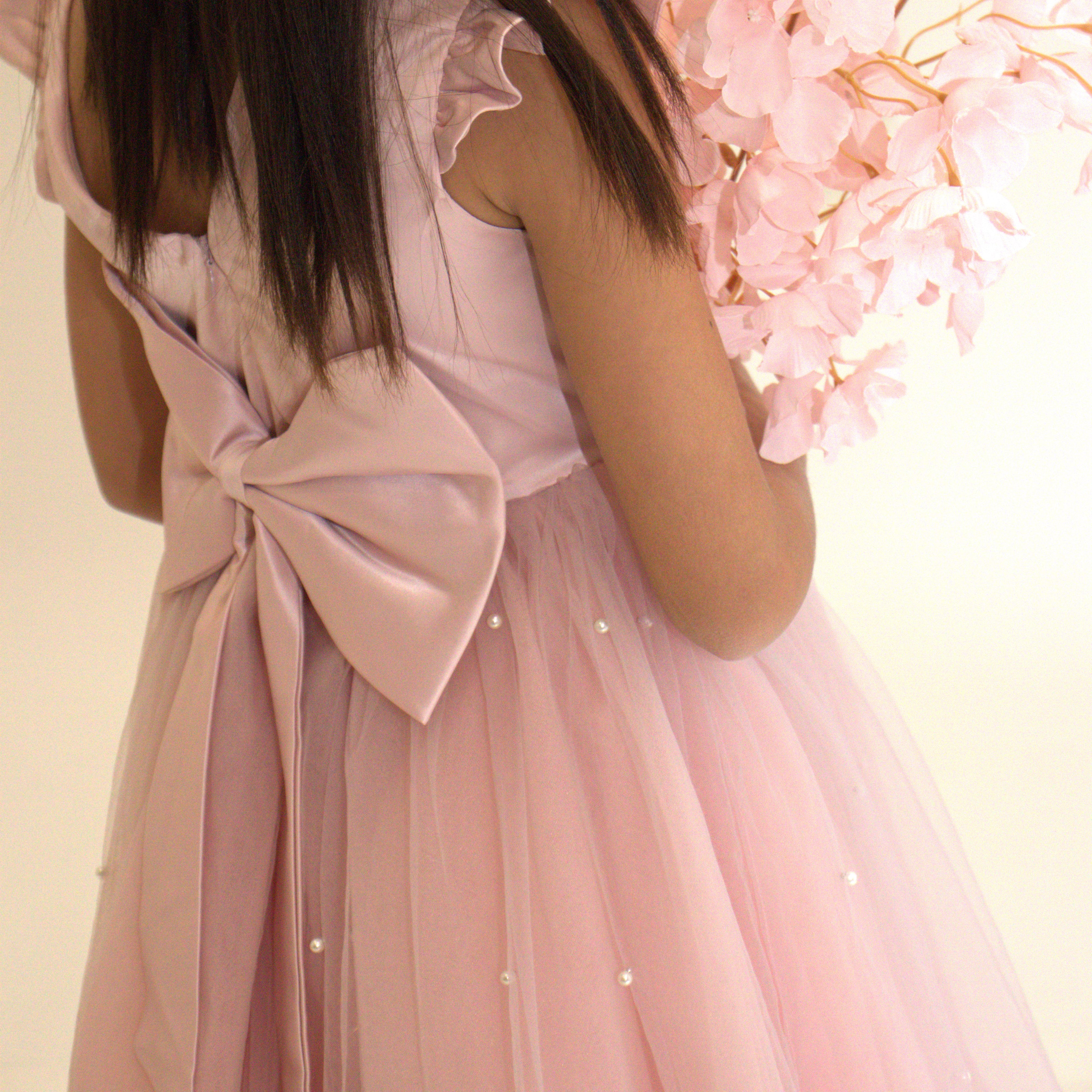 Robe de cérémonie ALICE - Rose - Taille: 150 cm (9/10 ans) — accessoire enfant Yuko B.
