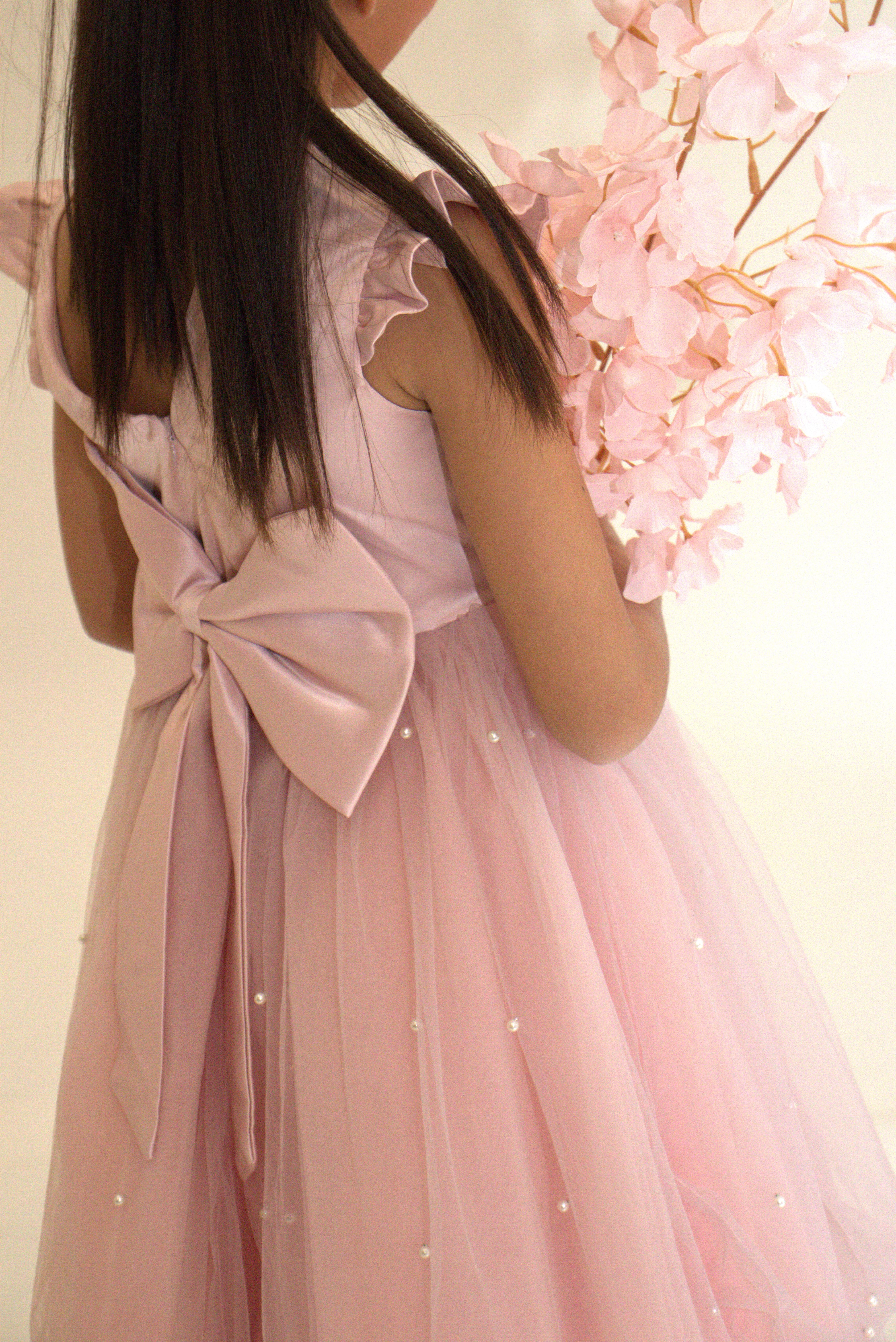 Robe de cérémonie ALICE - Rose - Taille: 150 cm (9/10 ans) — accessoire enfant Yuko B.