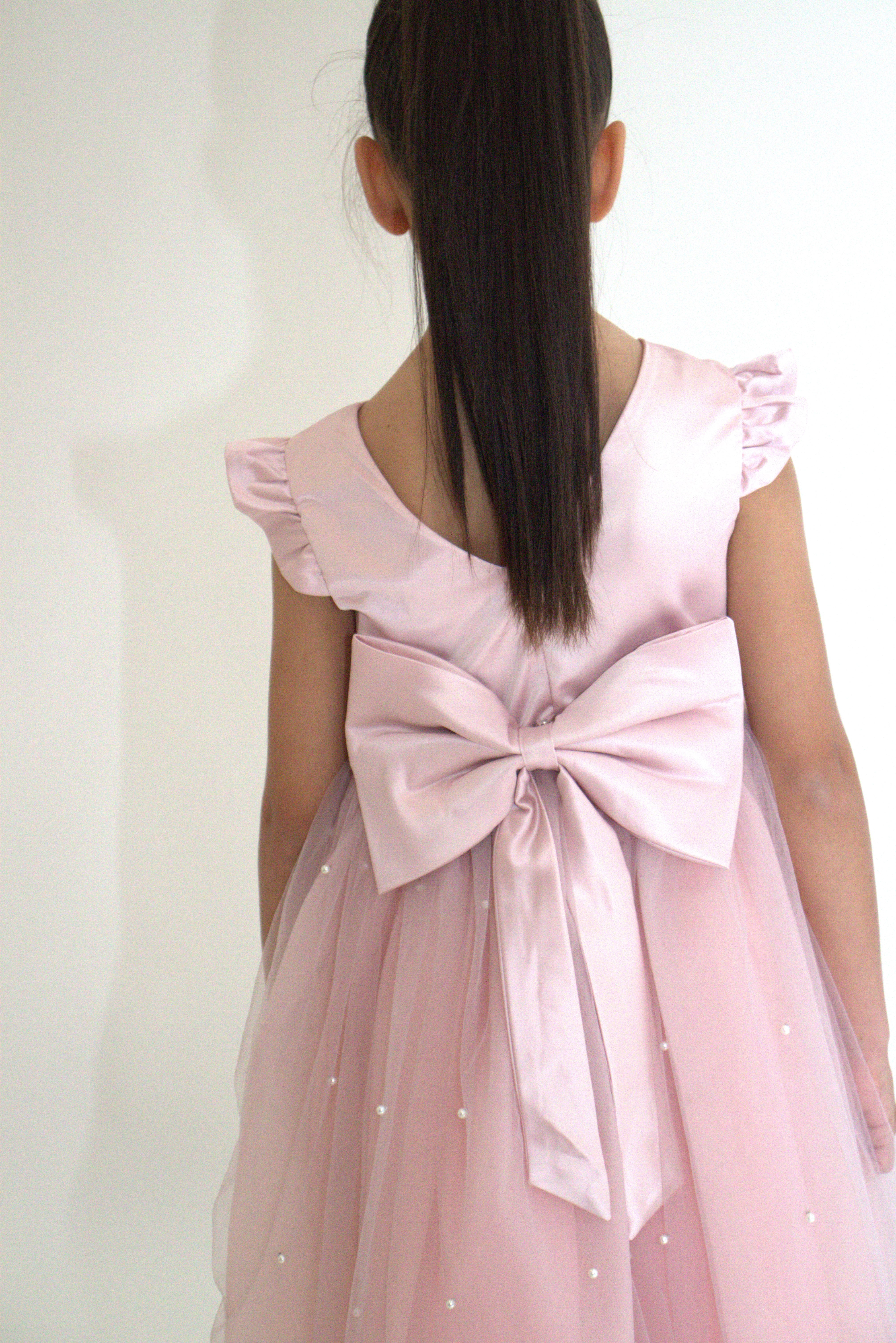 Robe de cérémonie ALICE - Rose - Taille: 150 cm (9/10 ans) — accessoire enfant Yuko B.
