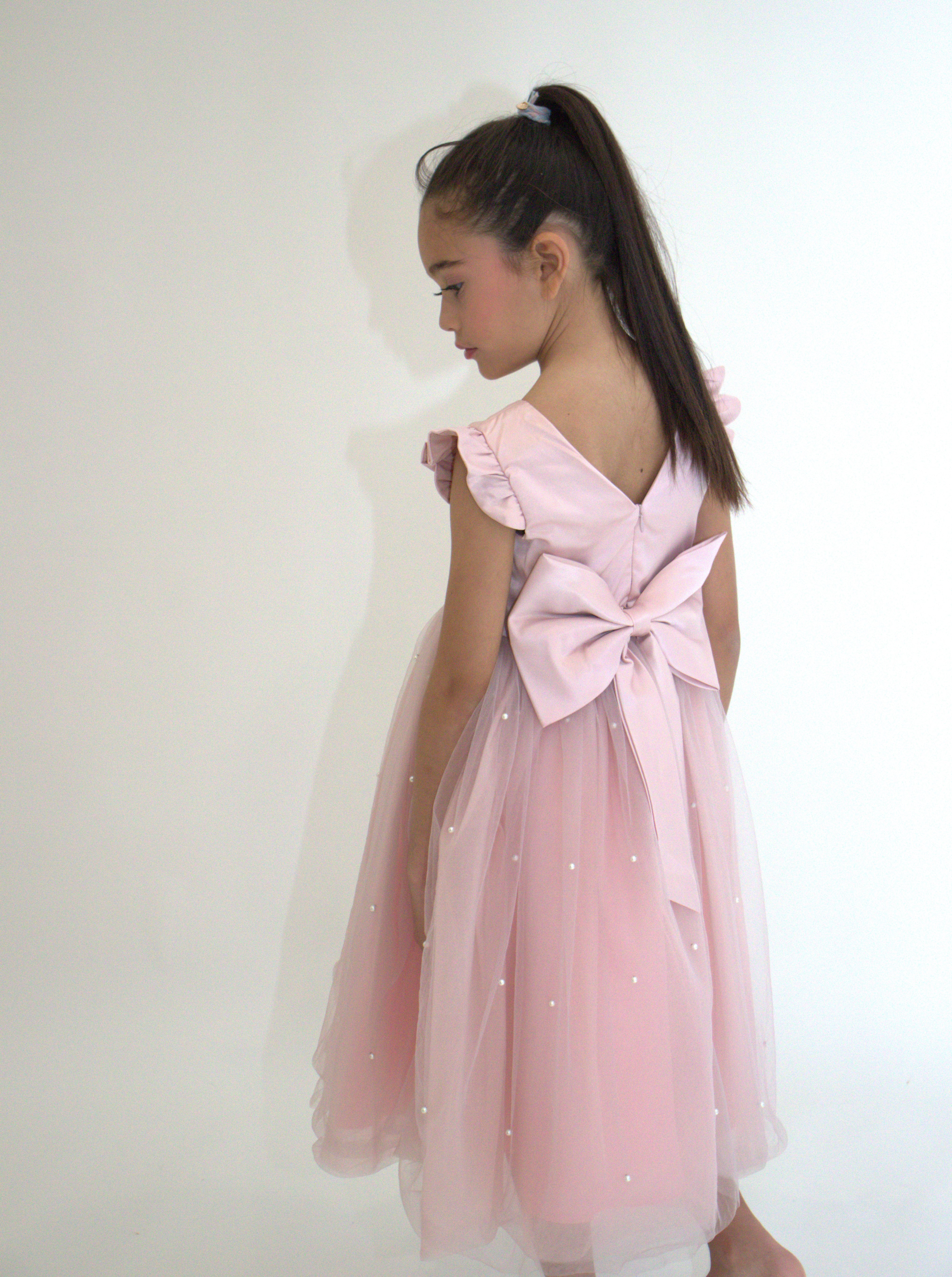 Robe de cérémonie ALICE - Rose - Taille: 150 cm (9/10 ans) — accessoire enfant Yuko B.