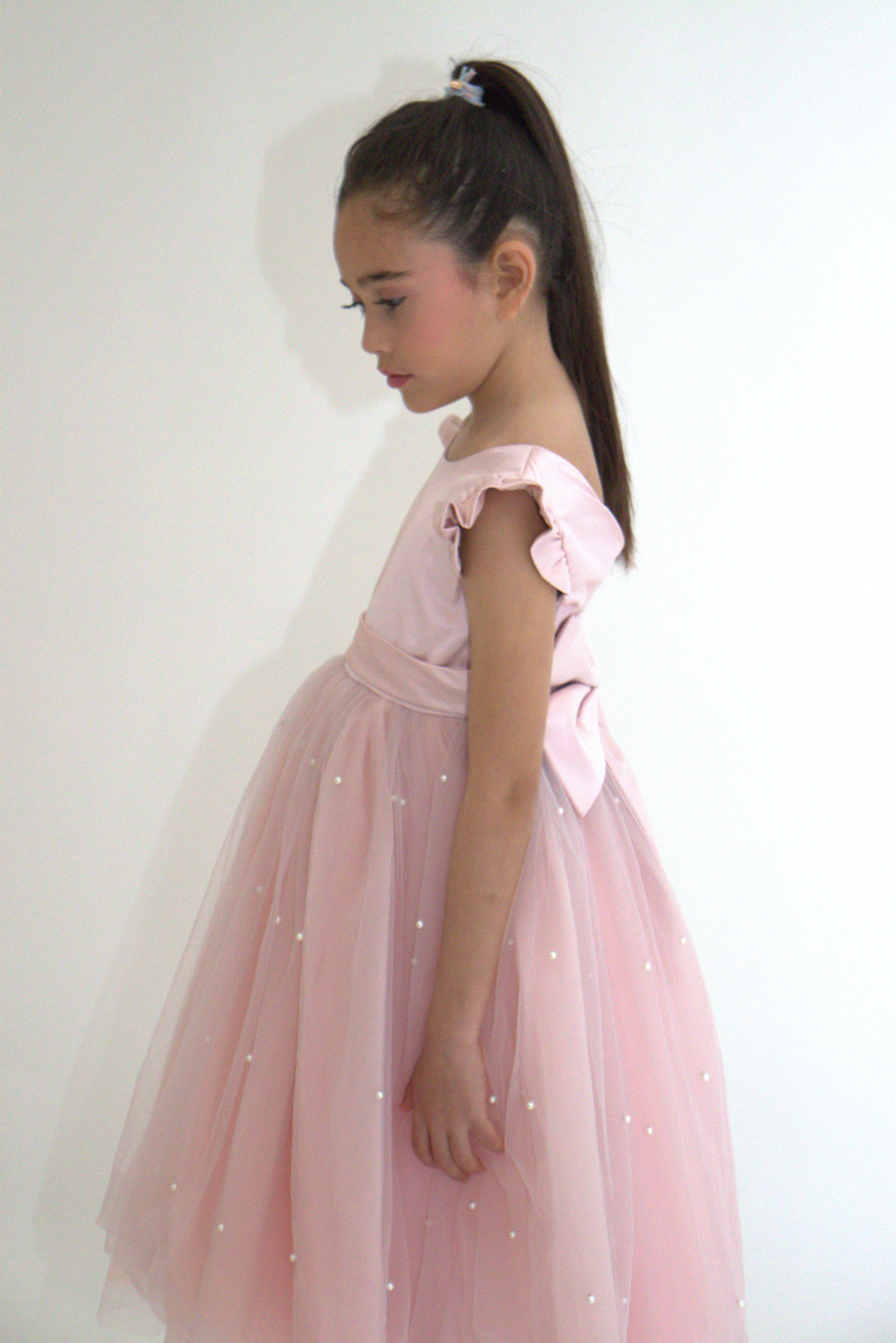 Robe de cérémonie ALICE - Rose - Taille: 150 cm (9/10 ans) — accessoire enfant Yuko B.