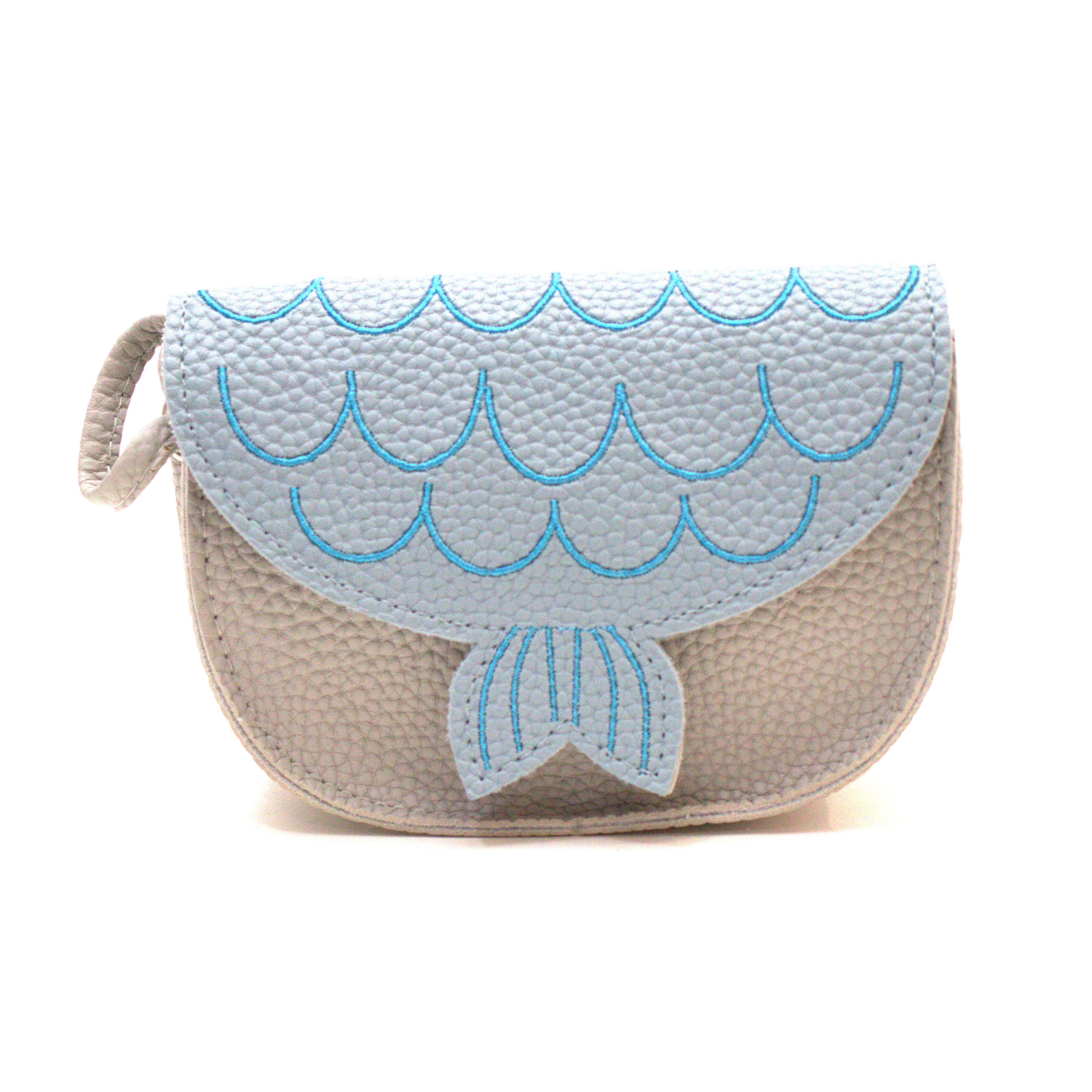 Sac bandoulière réglable animal pour enfant "sirène" - Asnee Bleu - Yuko B.