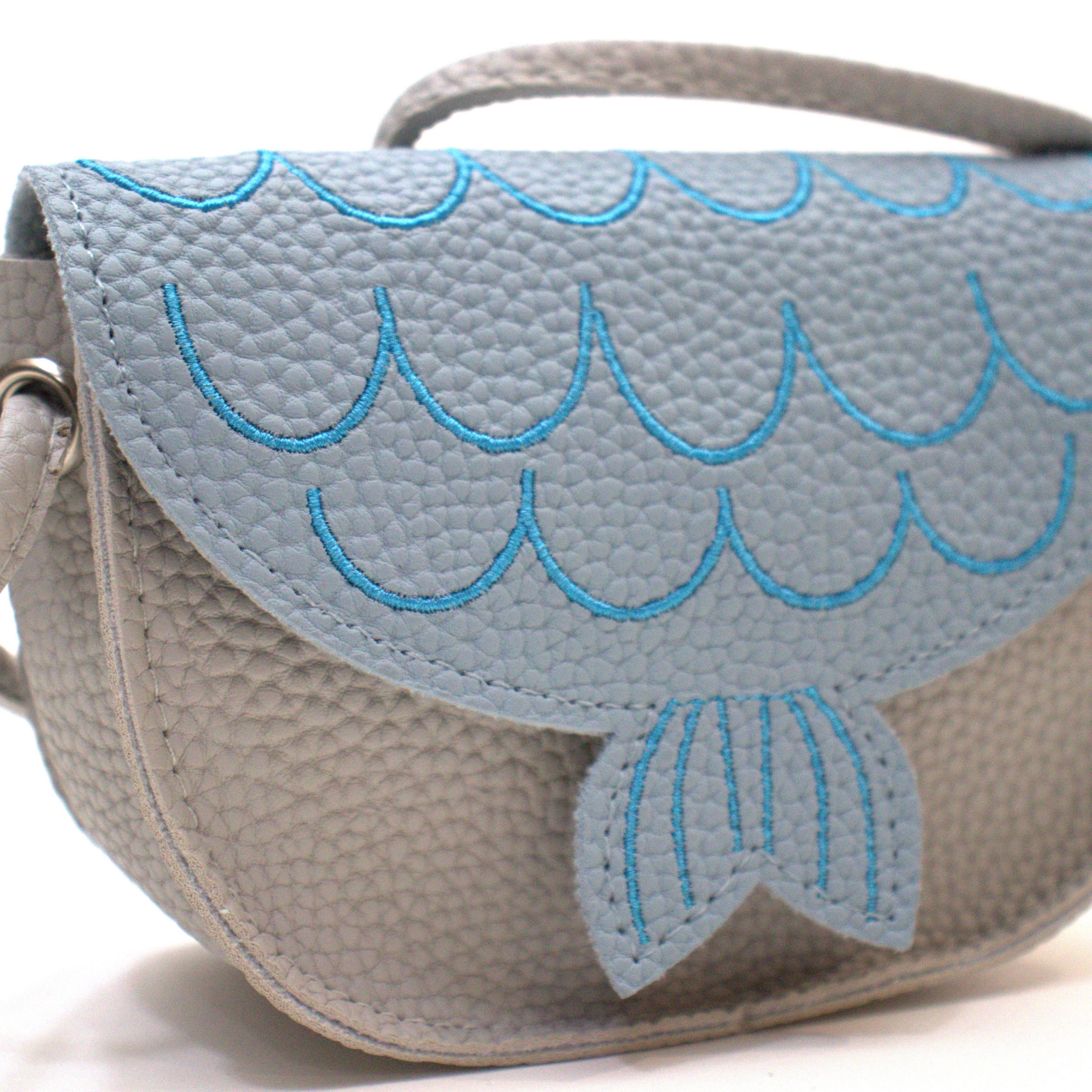 Sac bandoulière réglable animal pour enfant "sirène" - Asnee Bleu - Yuko B.