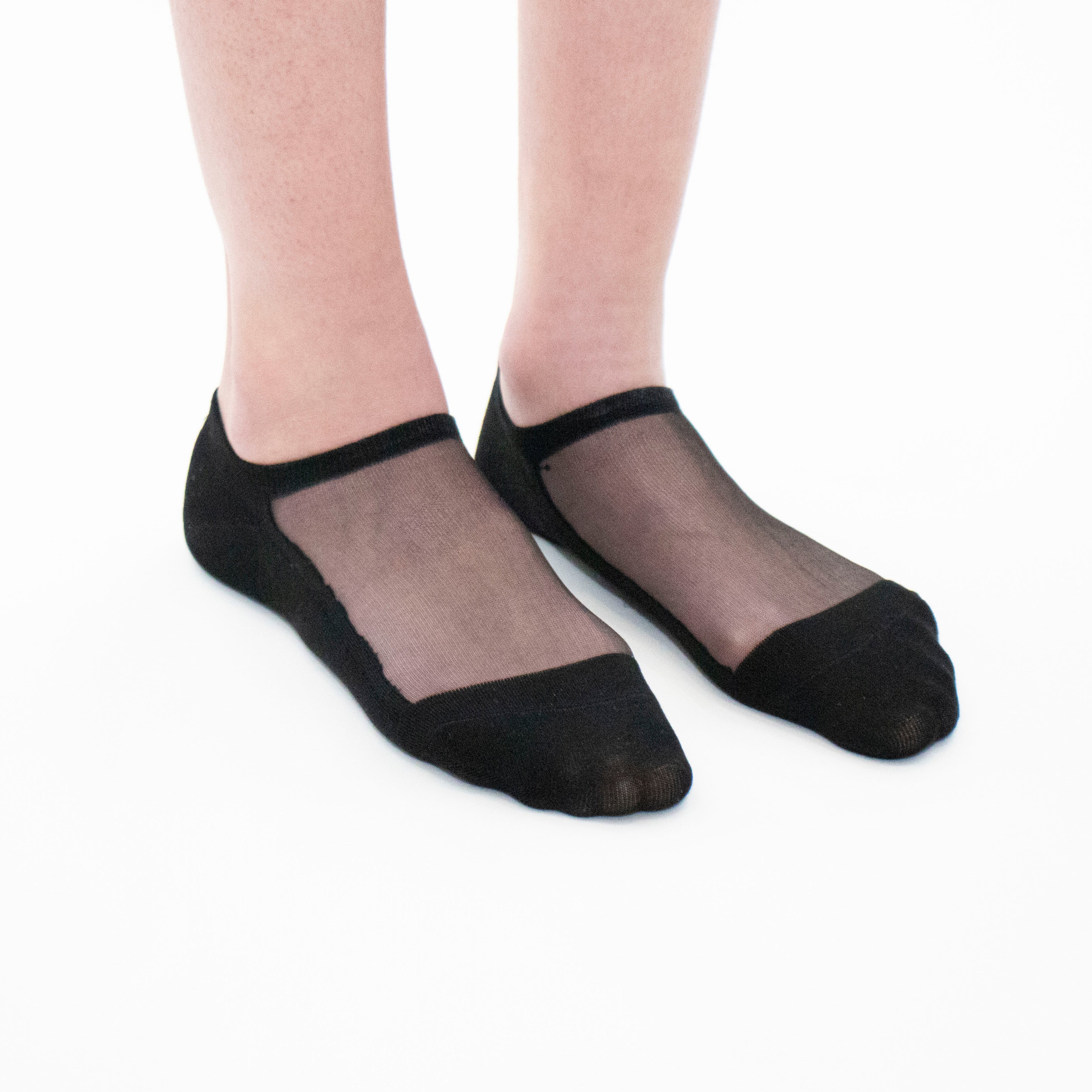 Be a Queen - Noir - Socquette pour femmes en voile ultra-résistant détail — Yuko B.