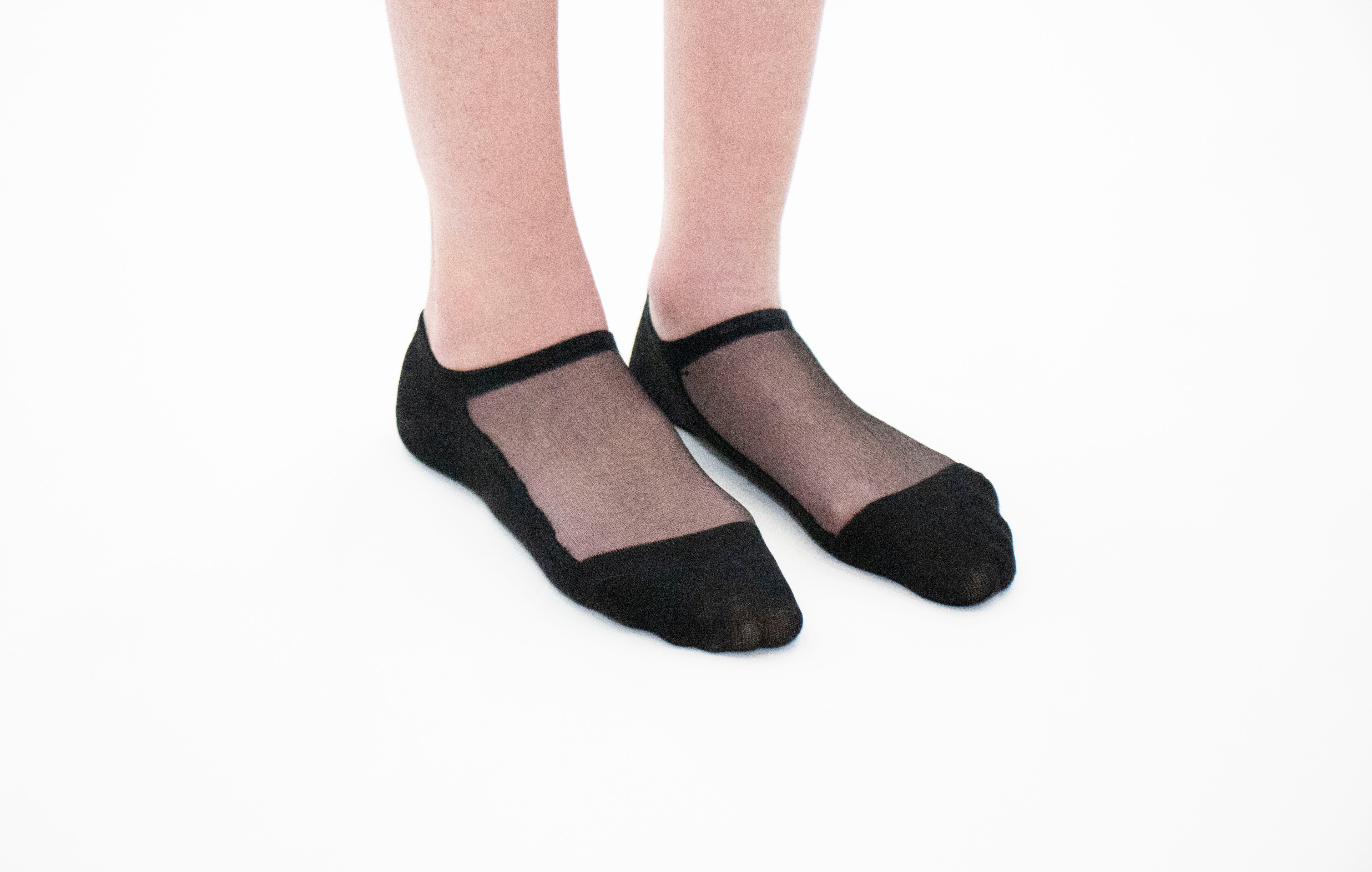 Be a Queen - Noir - Socquette pour femmes en voile ultra-résistant détail — Yuko B.