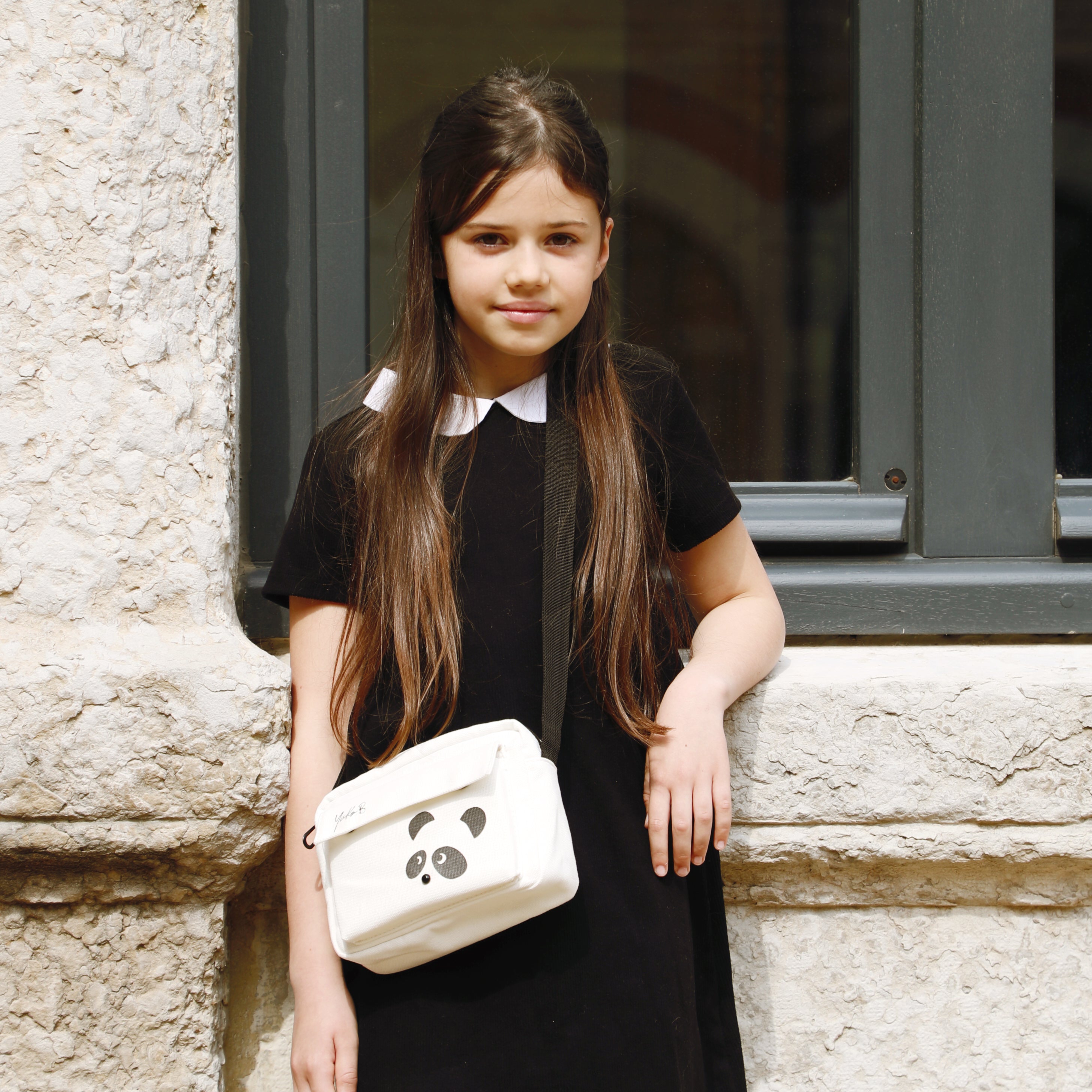 Sac bandoulière enfant - Kaya le sac panda Blanc - Yuko B.