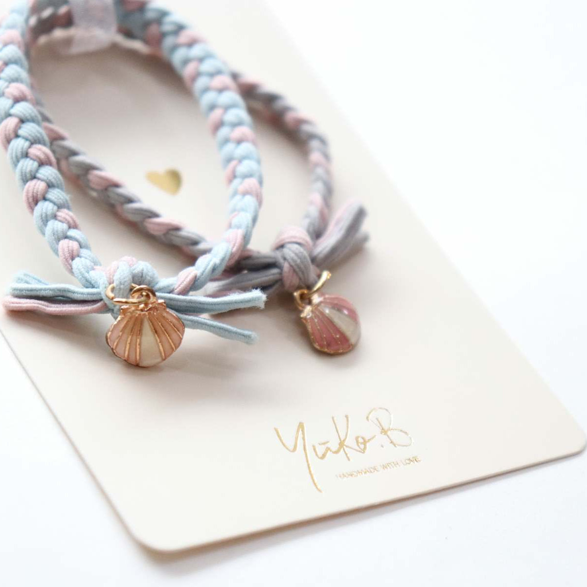 Élastiques cheveux - braided bands - coquillages torsadés - Yuko B.