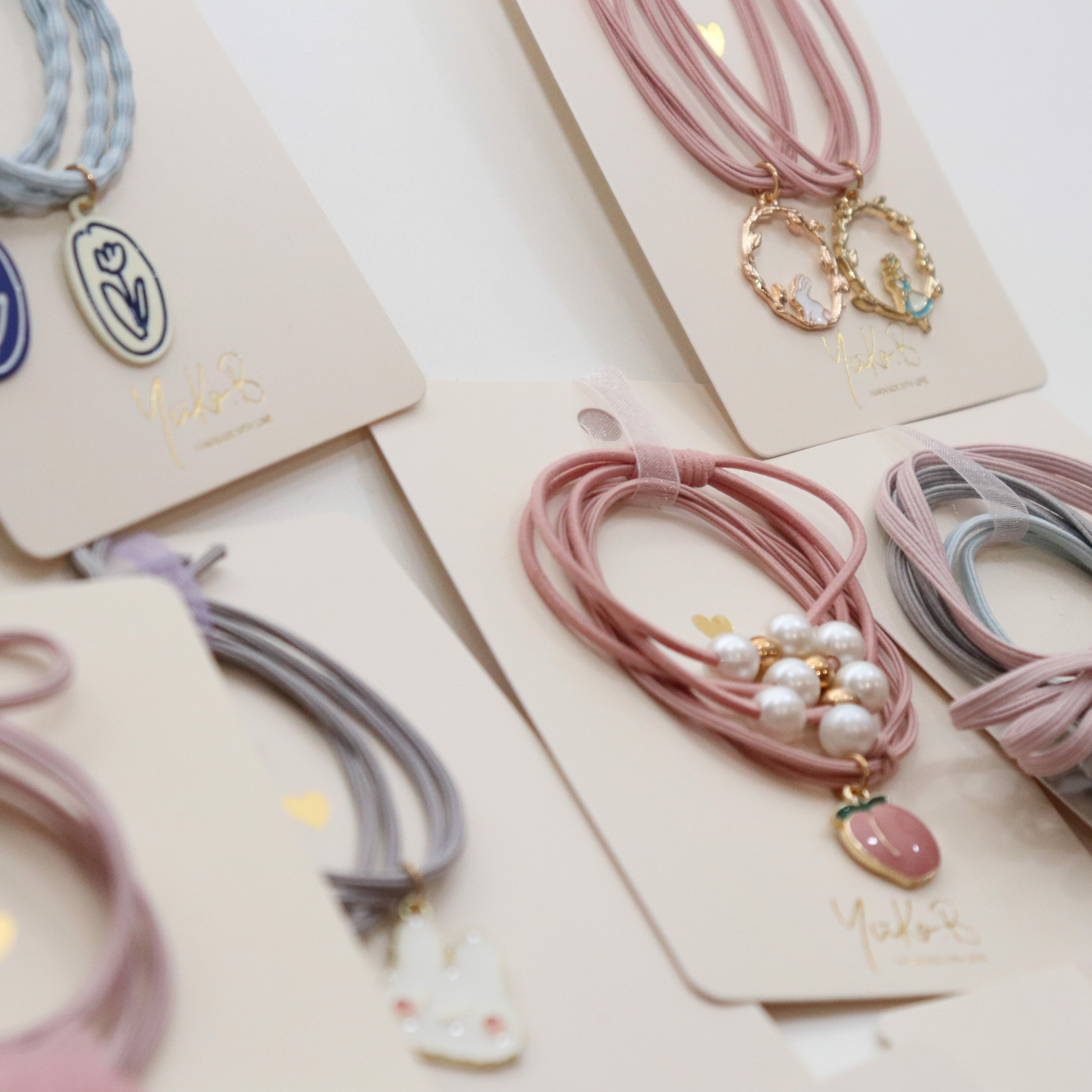 Élastiques cheveux - Peach and cream bands - Yuko B.