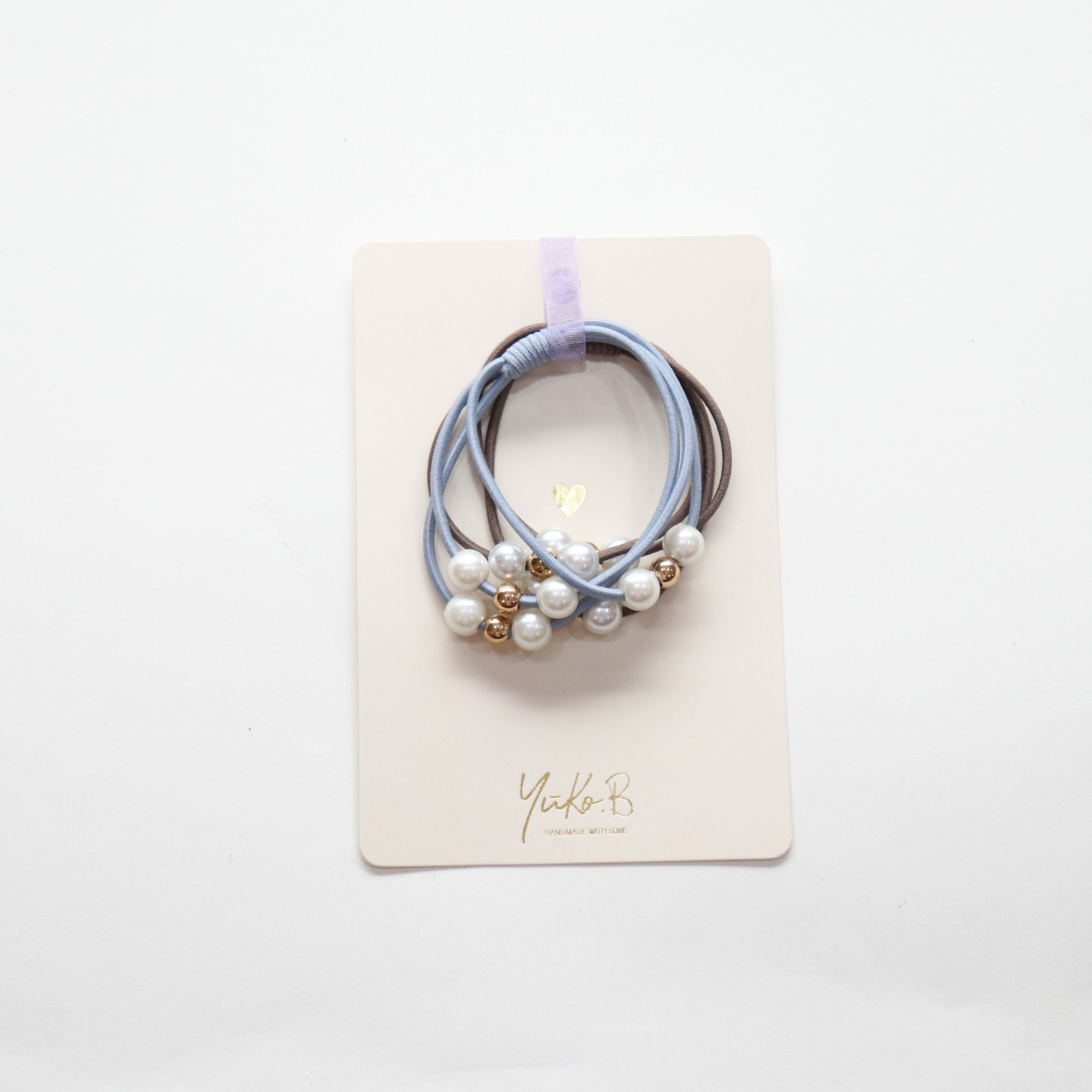 Élastiques cheveux - Pearls band Mauve - Yuko B.