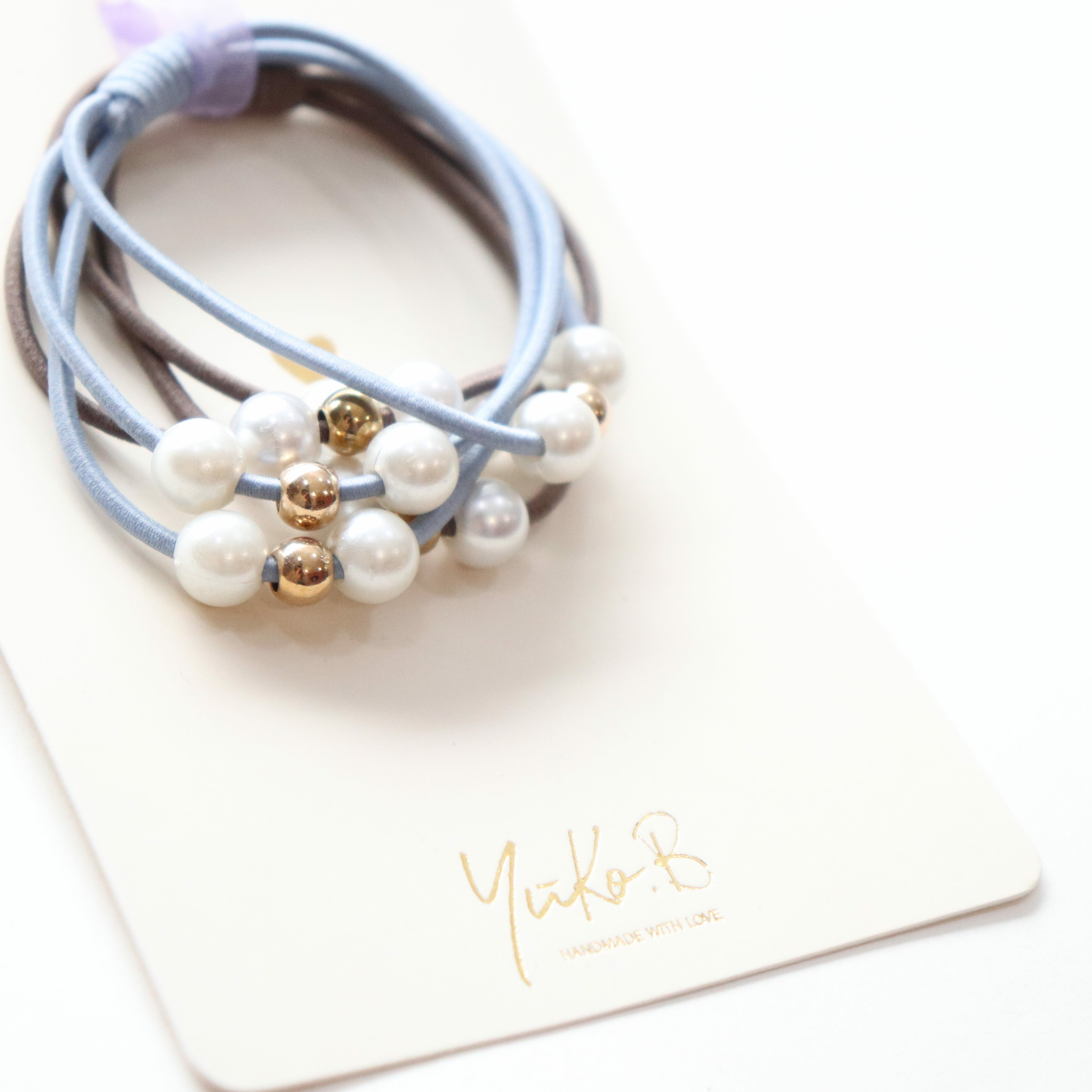 Élastiques cheveux - Pearls band Mauve - Yuko B.