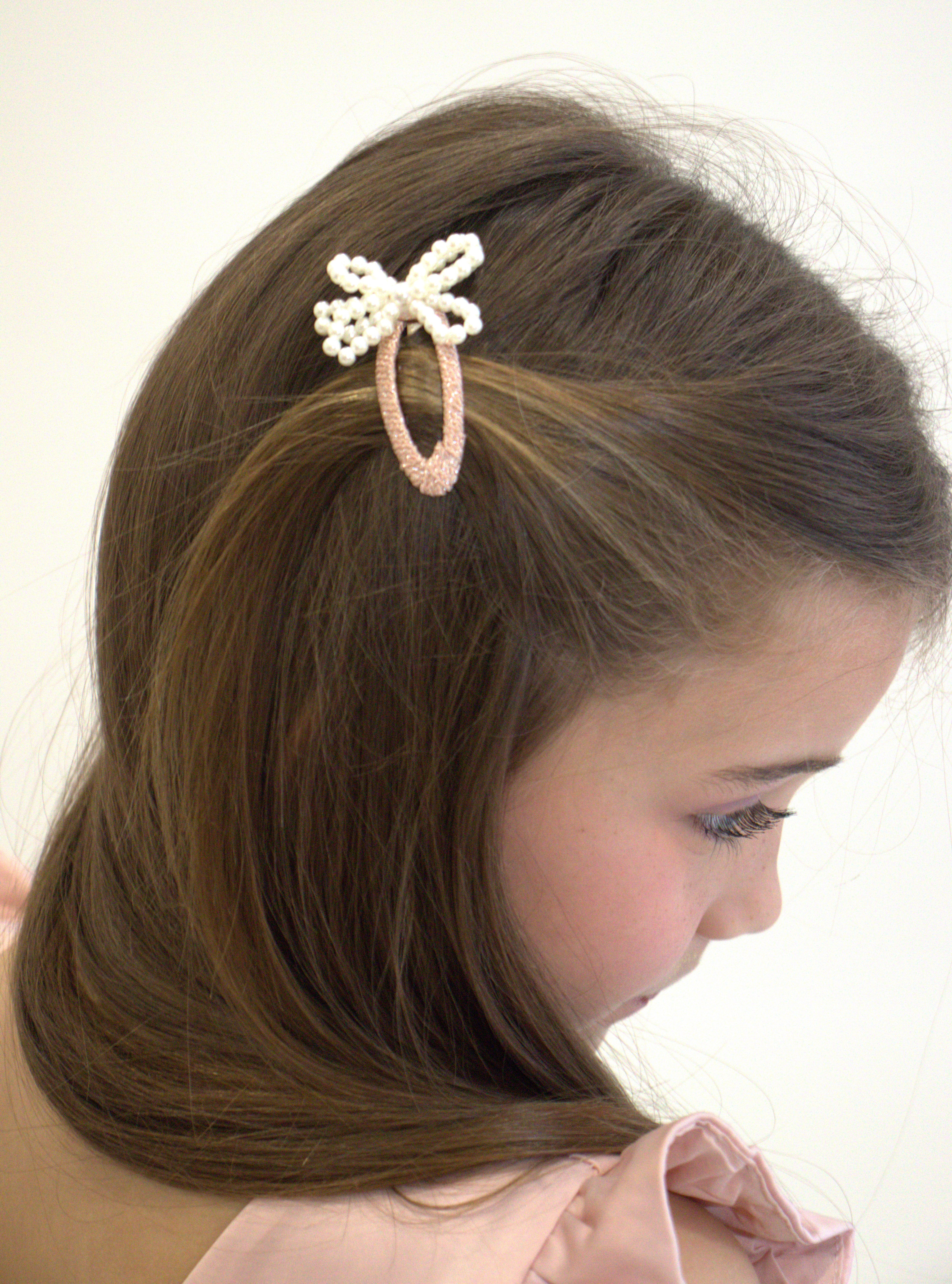 Barrette Milena rose - Collection Paris détail — Yuko B.