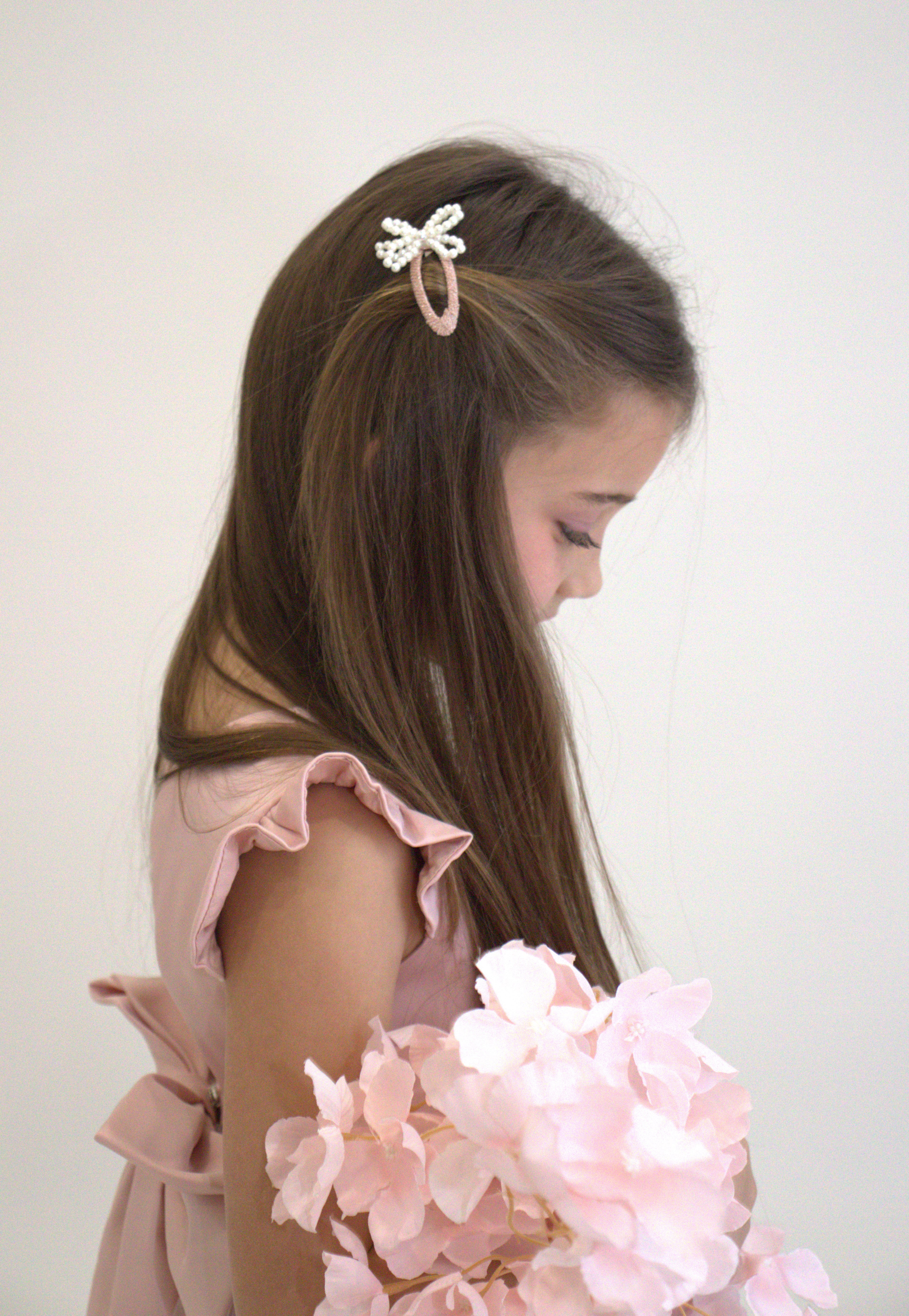 Barrette Milena rose - Collection Paris — accessoire enfant Yuko B.