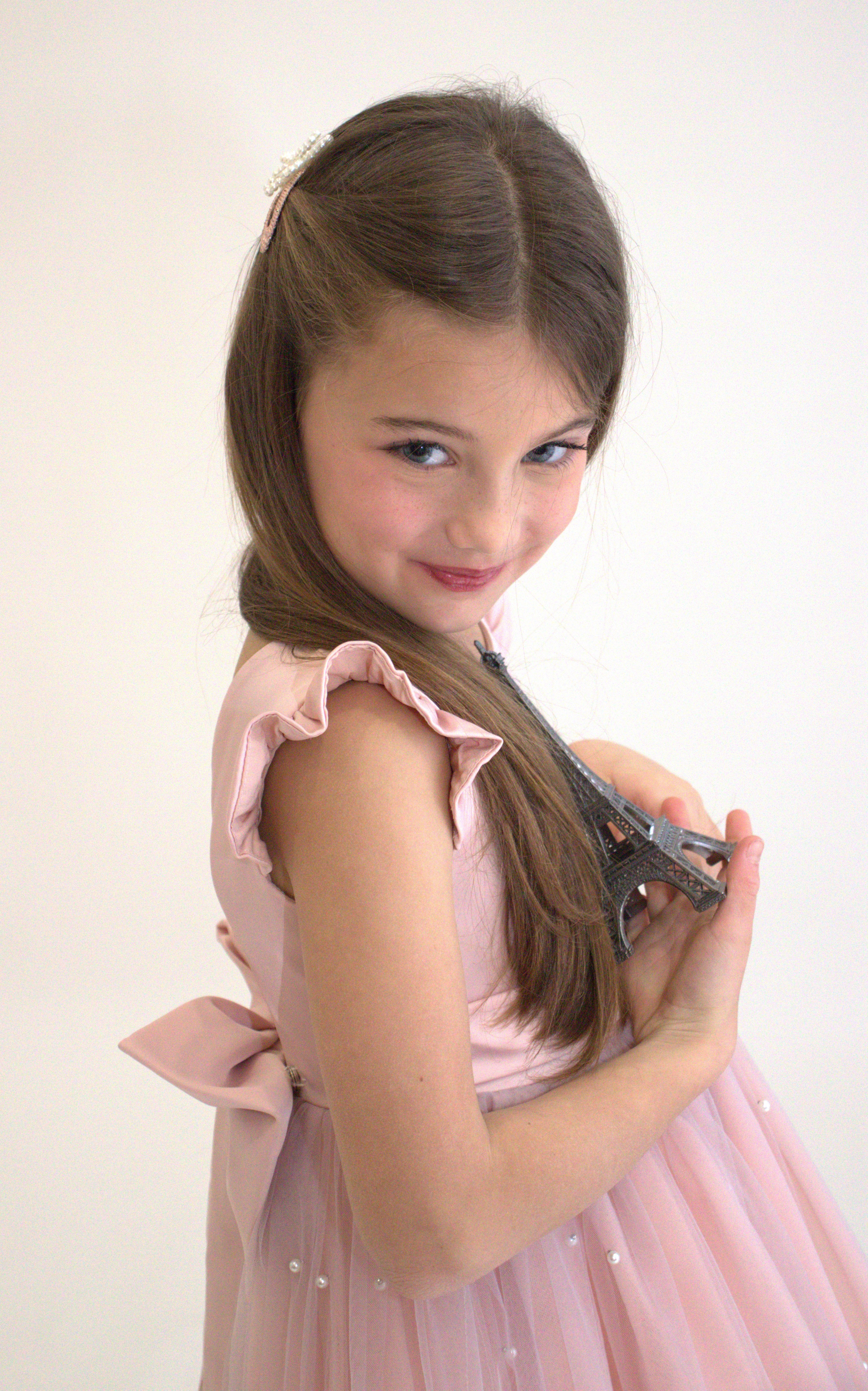 Barrette Milena rose - Collection Paris — accessoire enfant Yuko B.