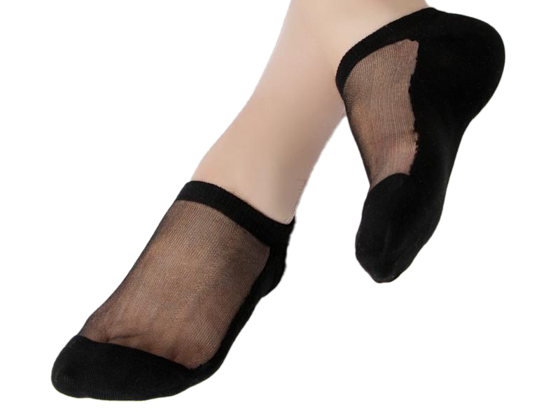 Be a Queen - Noir - Socquette pour femmes en voile ultra-résistant vue de face — Yuko B.