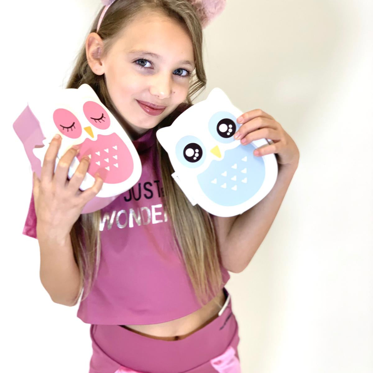 Boite à gouter - Lunchbox hemetique & sans BPA - Chouette Rose - Yuko B.