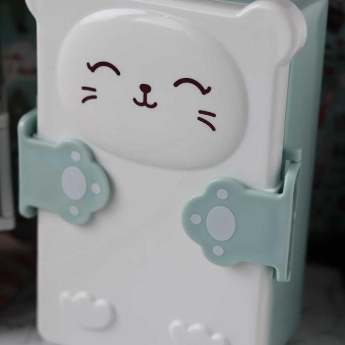 Boîte à goûter Lunchbox hermetique & sans BPA - Chat Menthe - Yuko B.