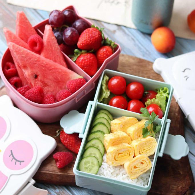 Boîte à goûter Lunchbox hermetique & sans BPA - Chat Menthe - Yuko B.