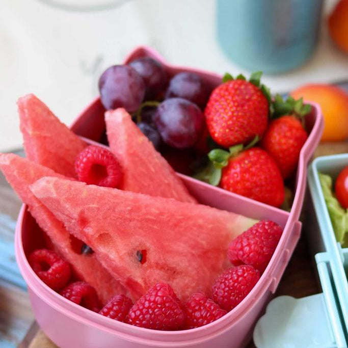 Boite à gouter - Lunchbox hemetique & sans BPA - Chouette Rose - Yuko B.