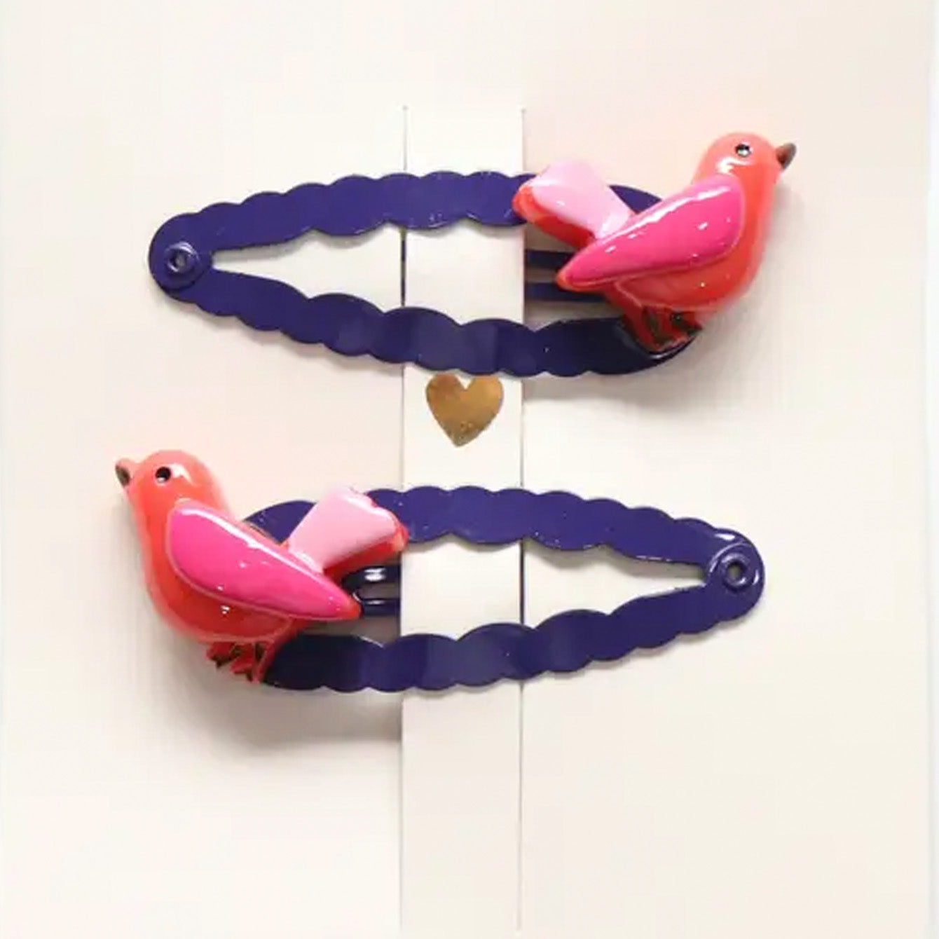 Barrettes à cheveux - Oiseaux - Birdies détail — Yuko B.