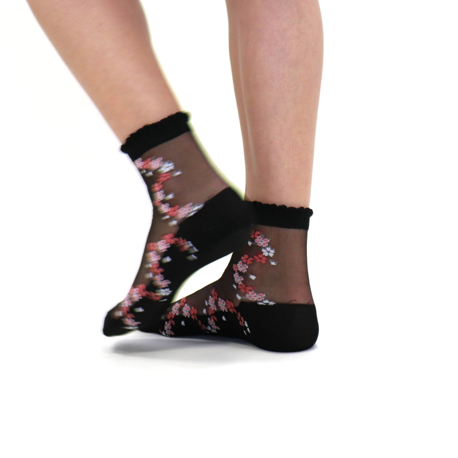 Chaussettes en voile resistant - Blossom - Yuko B.