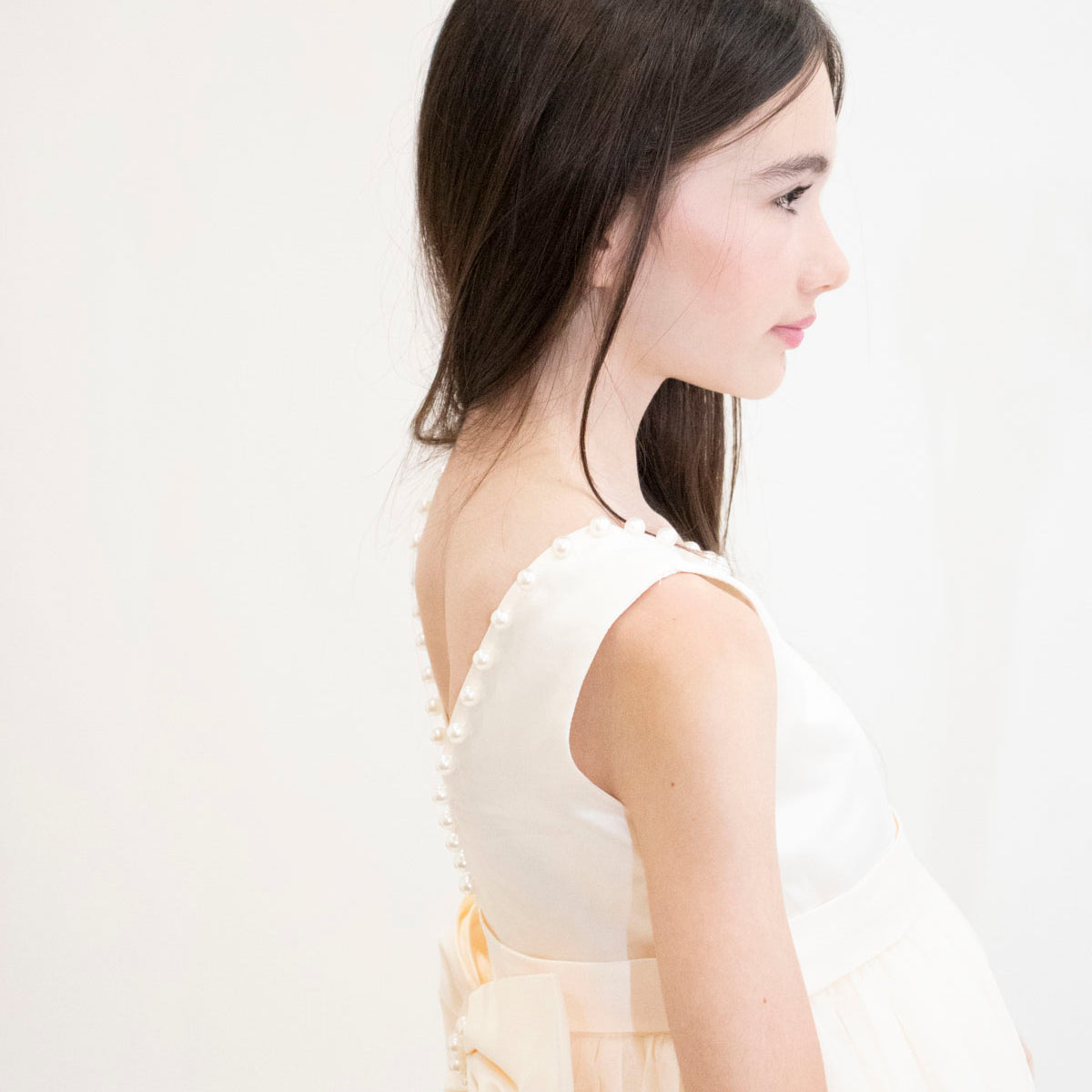 Robe de cérémonie CARMELINE - Beige - Taille: 130 cm (7/8 ans) — accessoire enfant Yuko B.