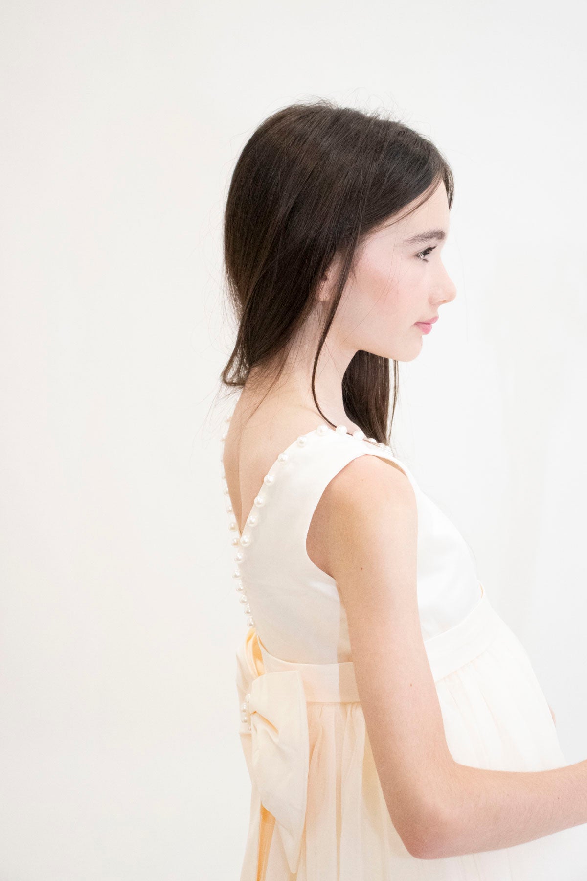 Robe de cérémonie CARMELINE - Beige - Taille: 130 cm (7/8 ans) — accessoire enfant Yuko B.