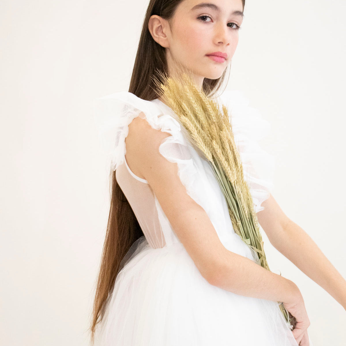 Robe de cérémonie CLARA - Blanche - Taille: 120 cm (4/5 ans) — accessoire enfant Yuko B.