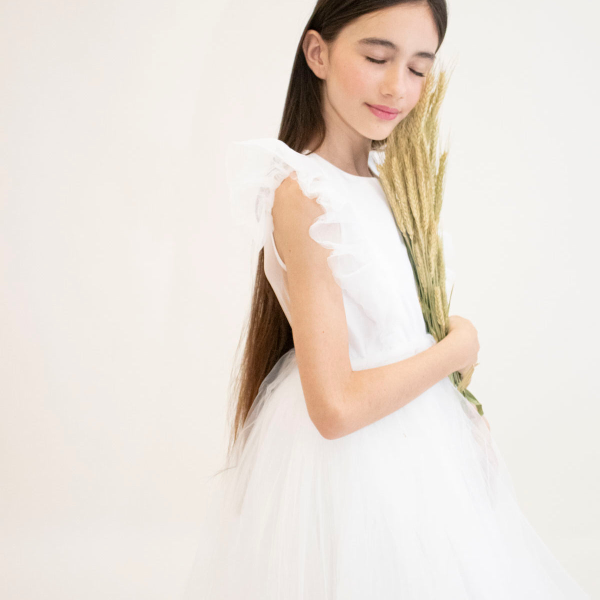 Robe de cérémonie CLARA - Blanche - Taille: 130 cm(7/8 ans) — accessoire enfant Yuko B.