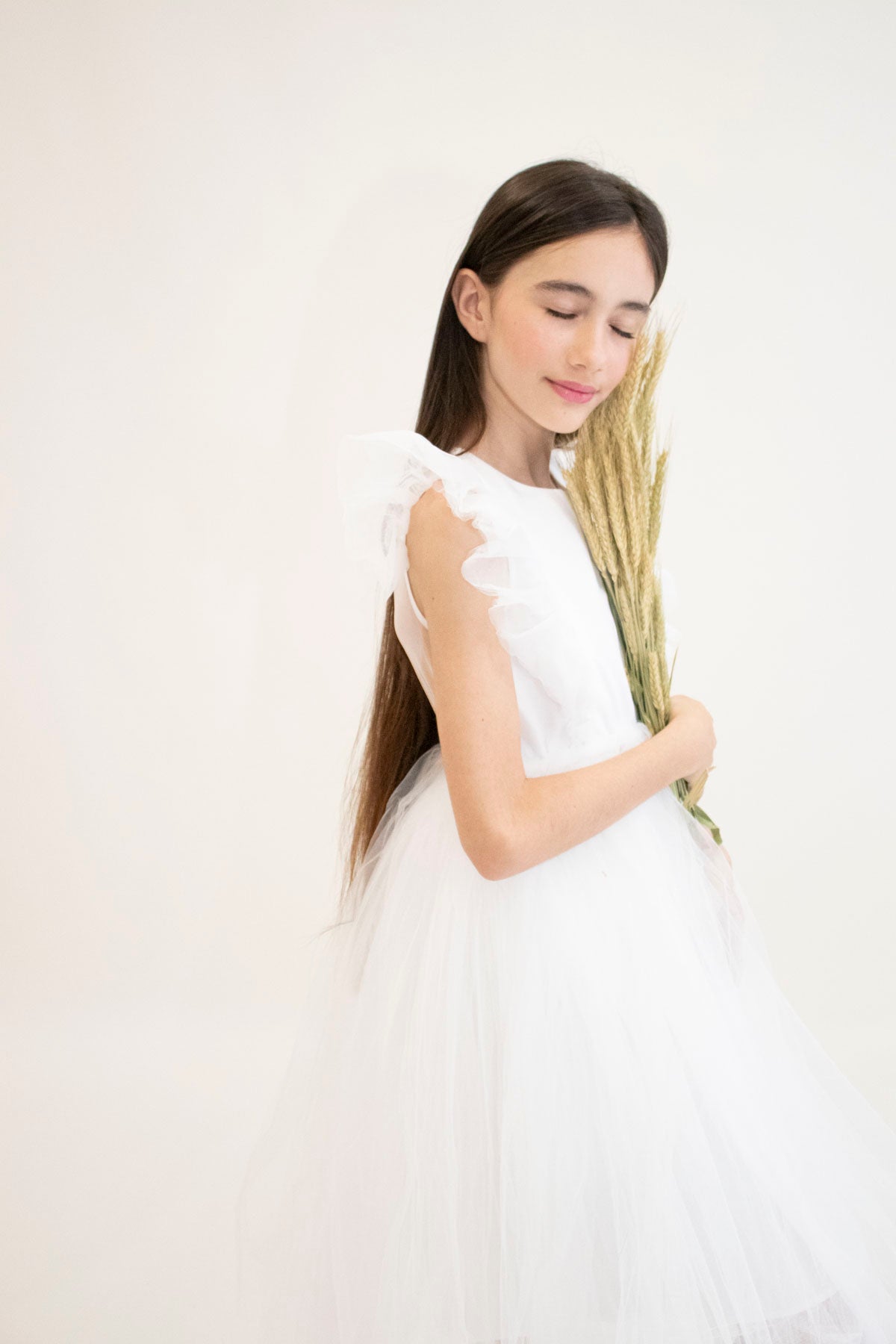 Robe de cérémonie CLARA - Blanche - Taille: 130 cm(7/8 ans) — accessoire enfant Yuko B.