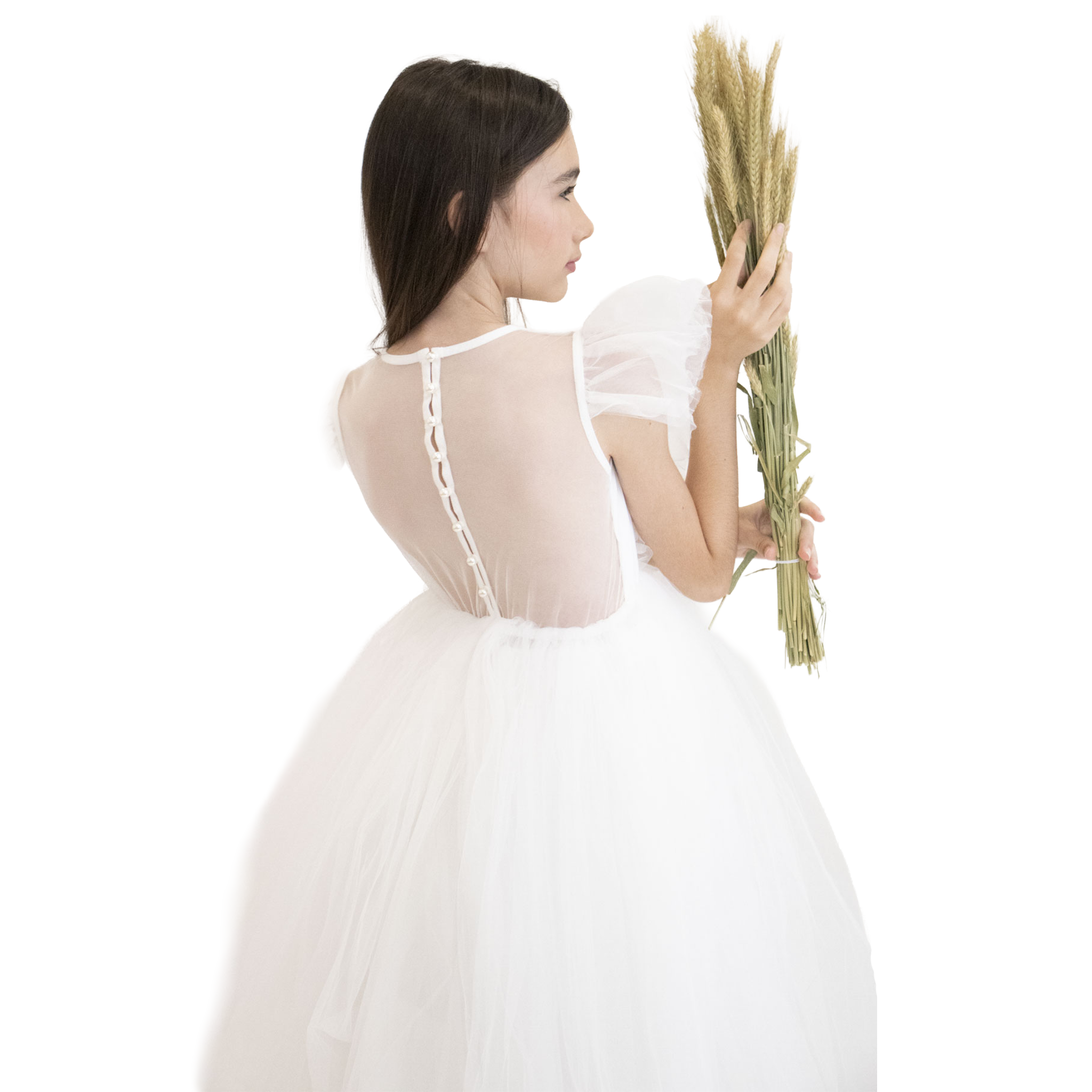 Robe de cérémonie CLARA - Blanche - Taille: 130 cm(7/8 ans) — Yuko B.