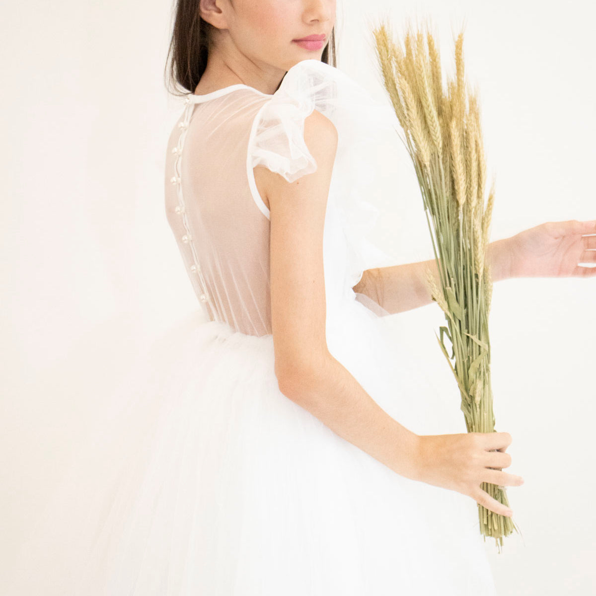 Robe de cérémonie CLARA - Blanche - Taille: 120 cm (4/5 ans) ouvert — Yuko B.