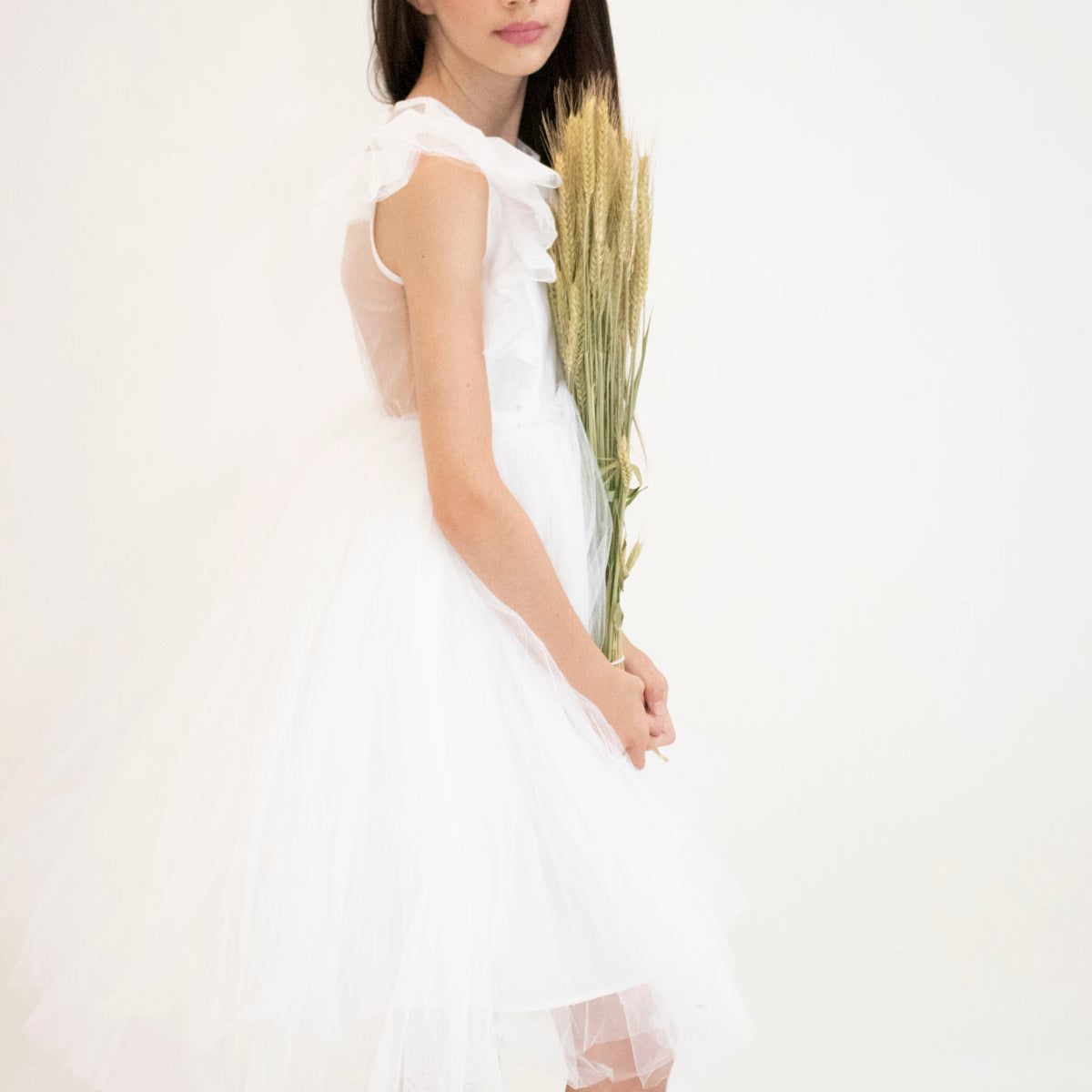 Robe de cérémonie CLARA - Blanche - Taille: 130 cm(7/8 ans) ouvert — Yuko B.