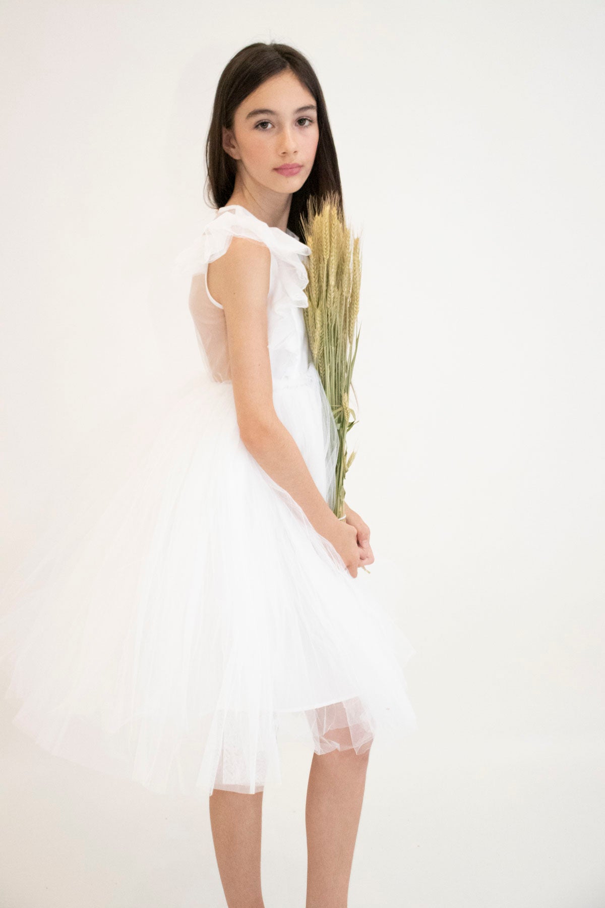 Robe de cérémonie CLARA - Blanche - Taille: 130 cm(7/8 ans) ouvert — Yuko B.