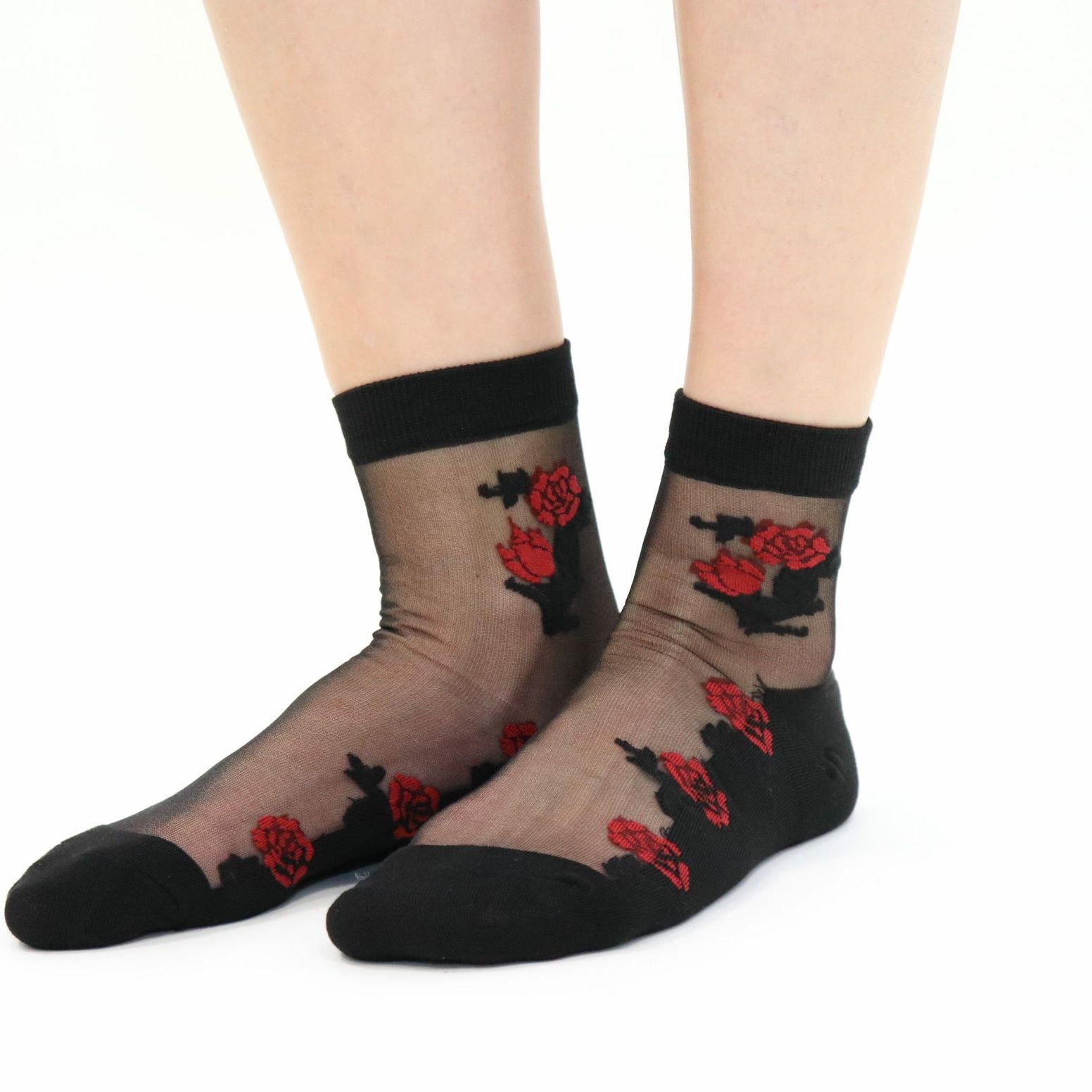 Chaussettes en voile resistant - Camélia - Yuko B.