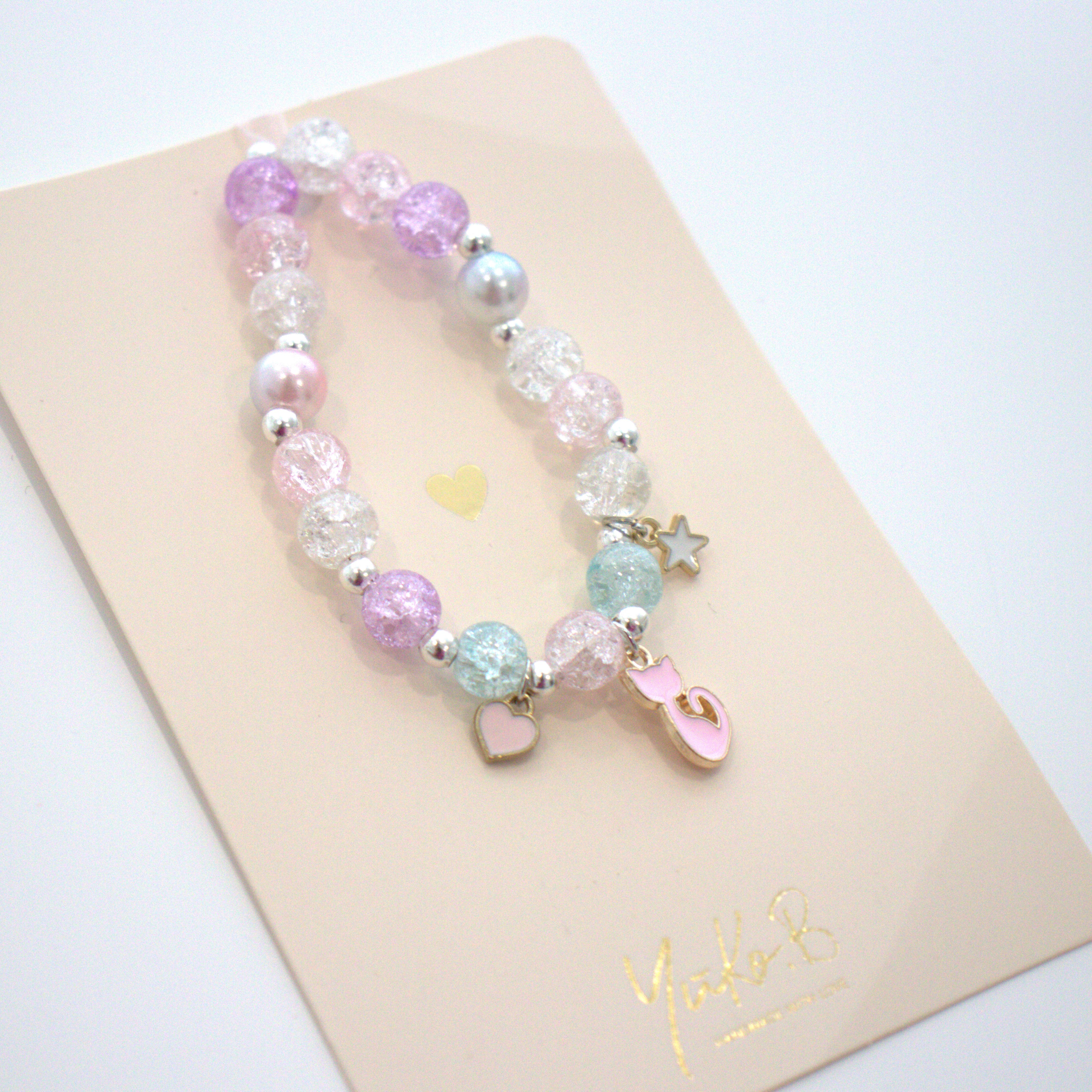 Bracelet de perles - Chat - Yuko B.