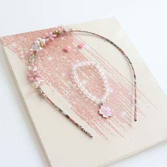 Coffret premium de 3 accessoires de mode pour enfants - Victoria - Rose - Yuko B.