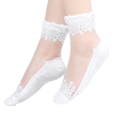 DIVA - blanc - La chaussette femme en voile ultra-résistant — Yuko B.
