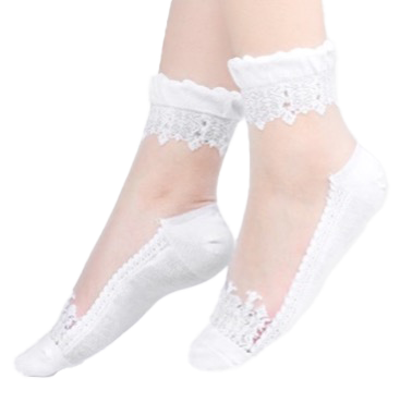 DIVA - blanc - La chaussette femme en voile ultra-résistant — Yuko B.