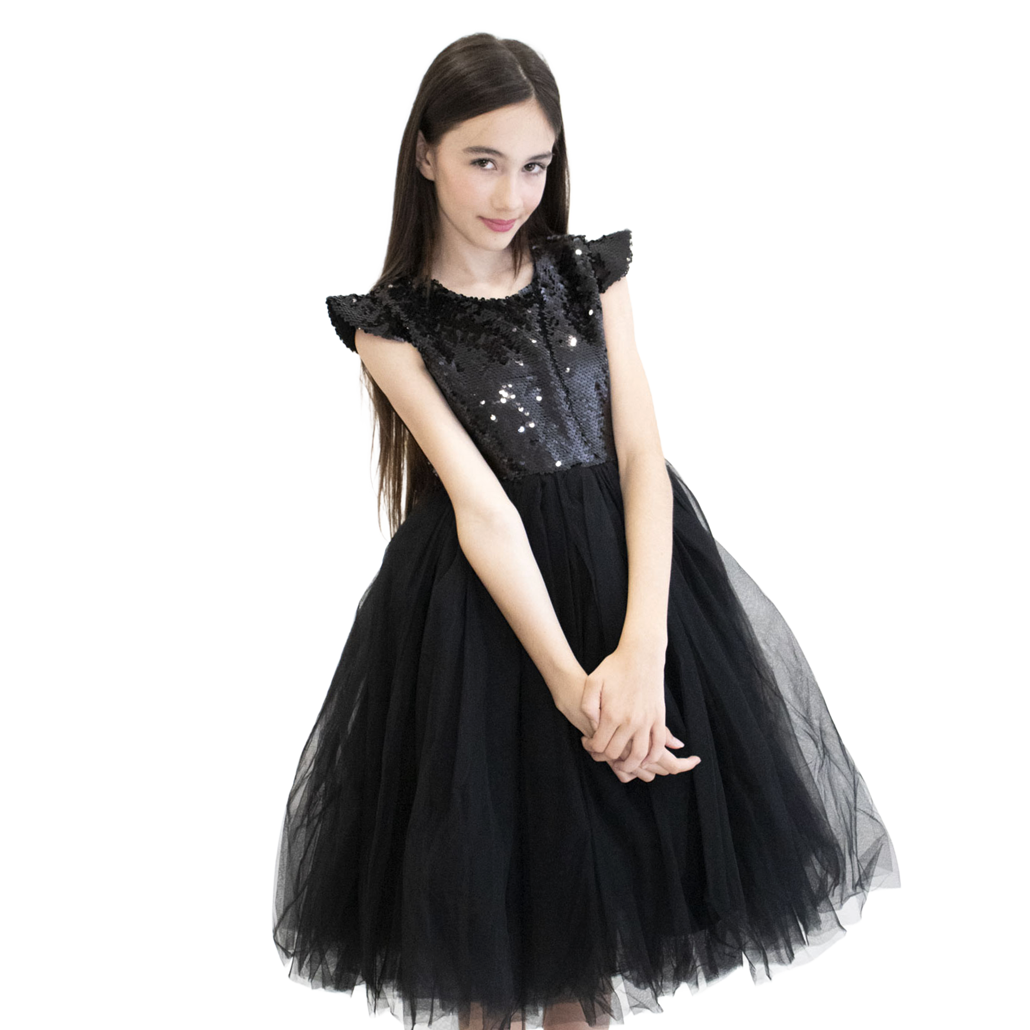 Robe de cérémonie FIONA Noir - Taille 150cm (9/10 ans) — Yuko B.