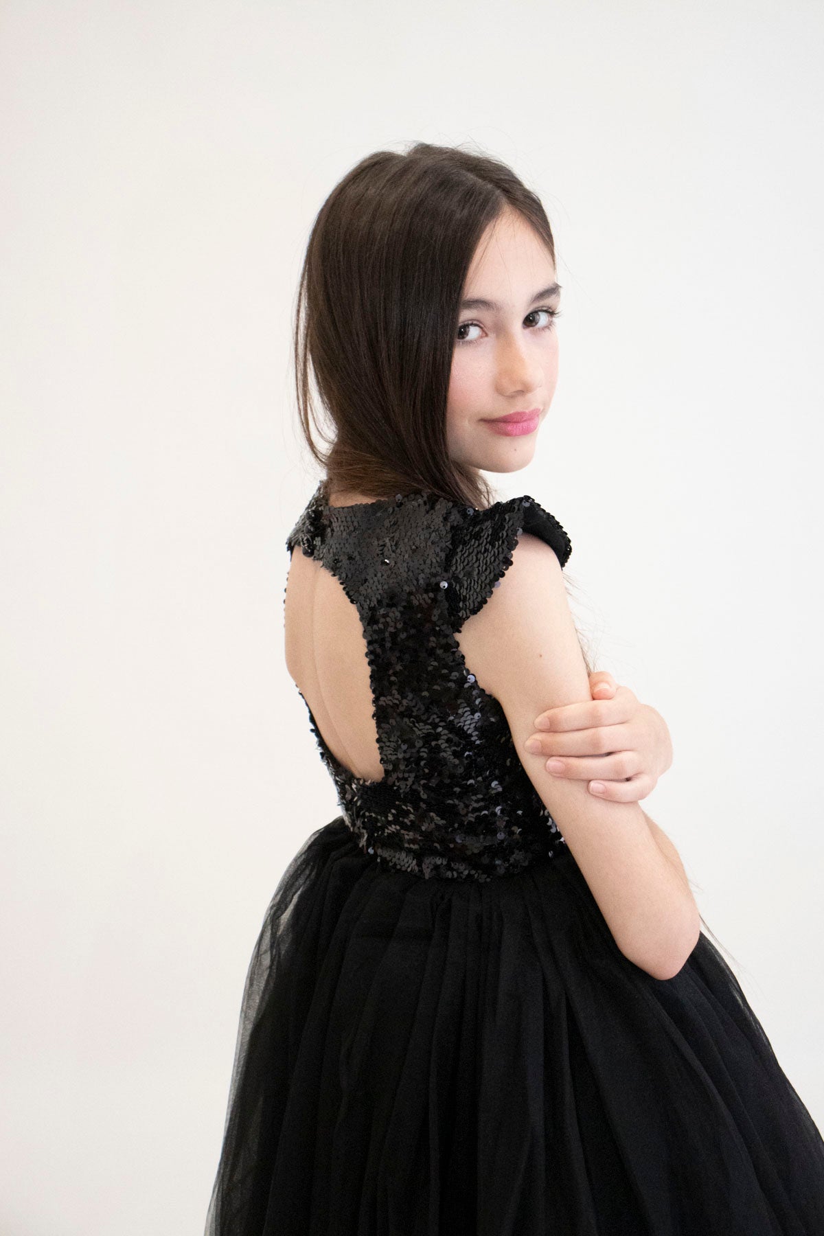 Robe de cérémonie FIONA Noir - Taille 150cm (9/10 ans) ouvert — Yuko B.