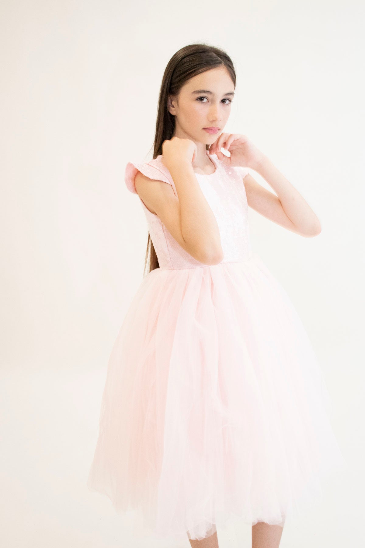 Robe de cérémonie FIONA Rose - Taille 150cm (9/10 ans) ouvert — Yuko B.