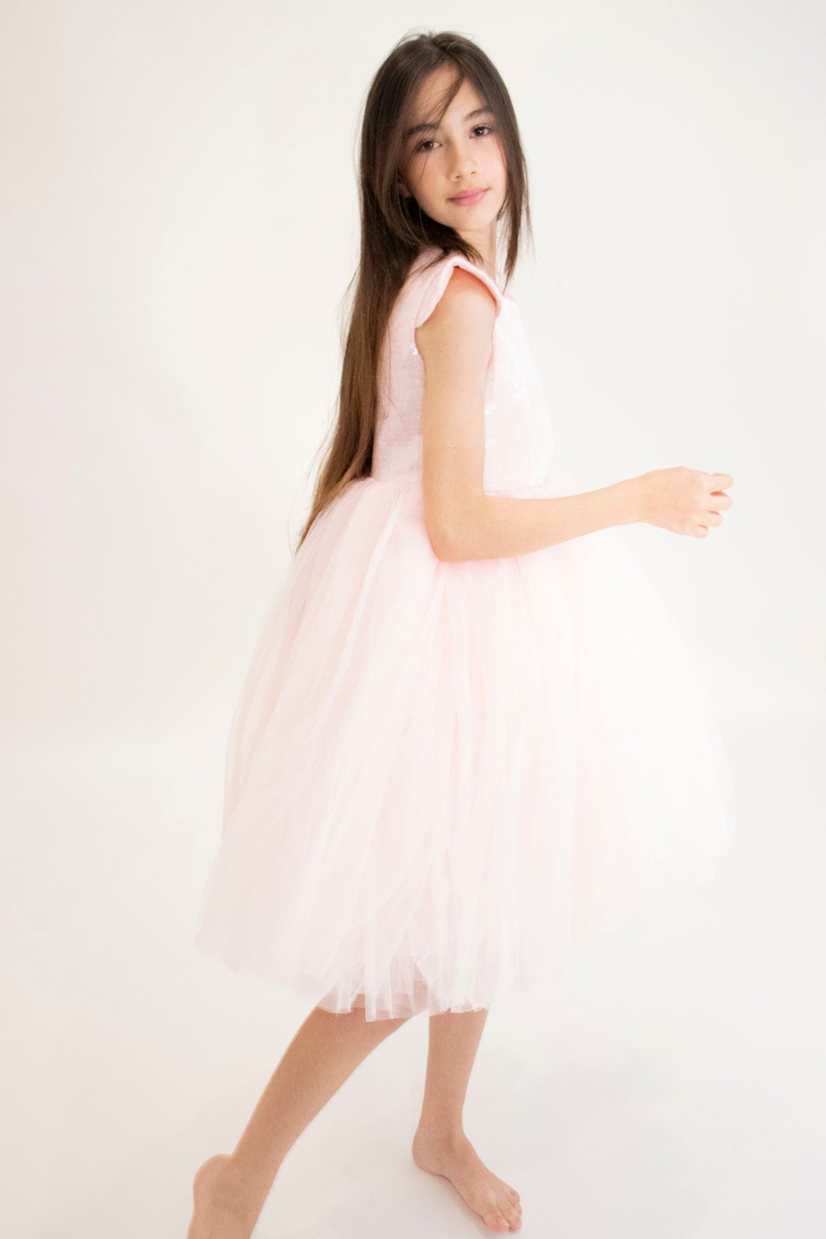 Robe de cérémonie FIONA Rose - Taille 150cm (9/10 ans) avec accessoires — Yuko B.