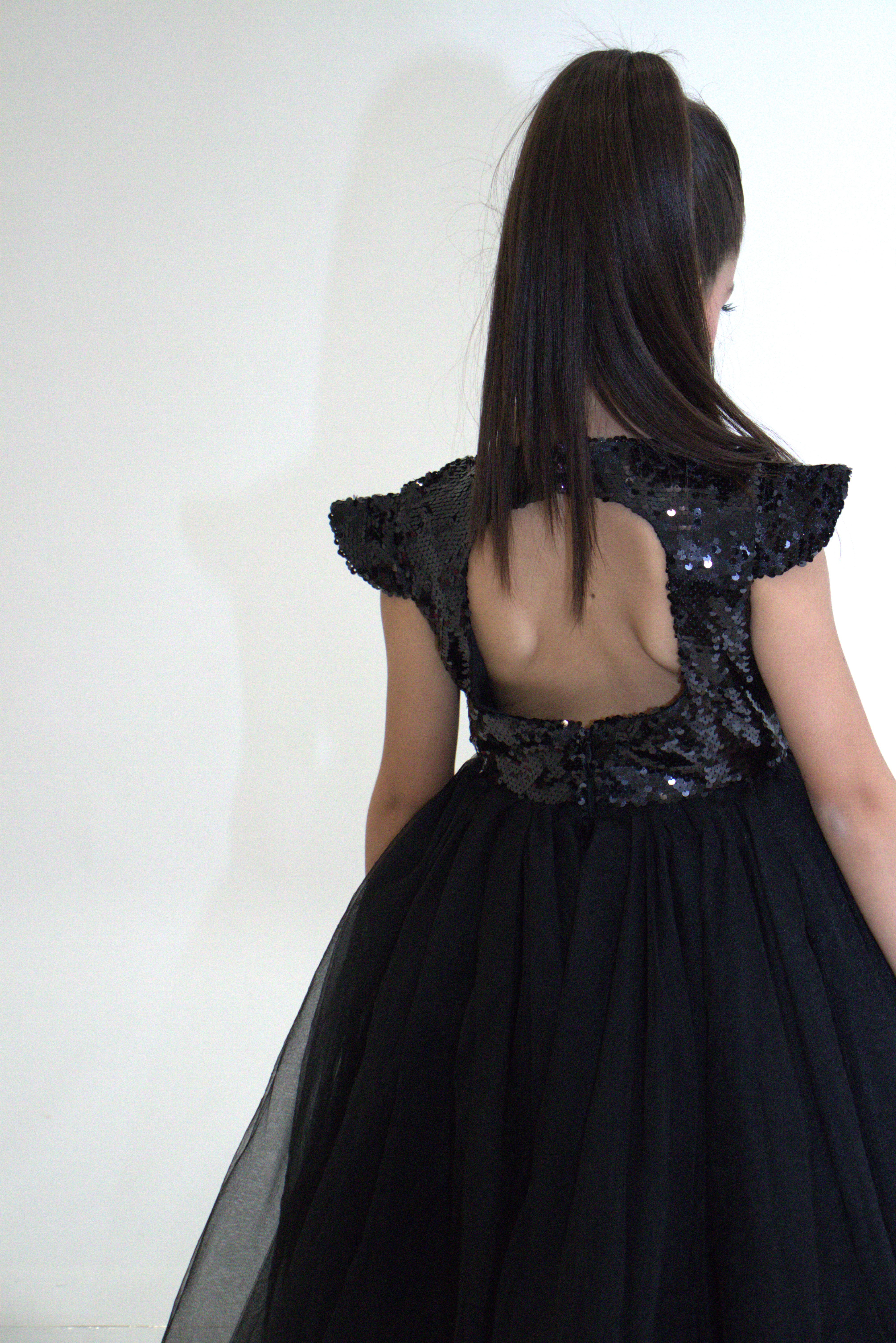 Robe de cérémonie FIONA Noir - Taille 150cm (9/10 ans) — accessoire enfant Yuko B.