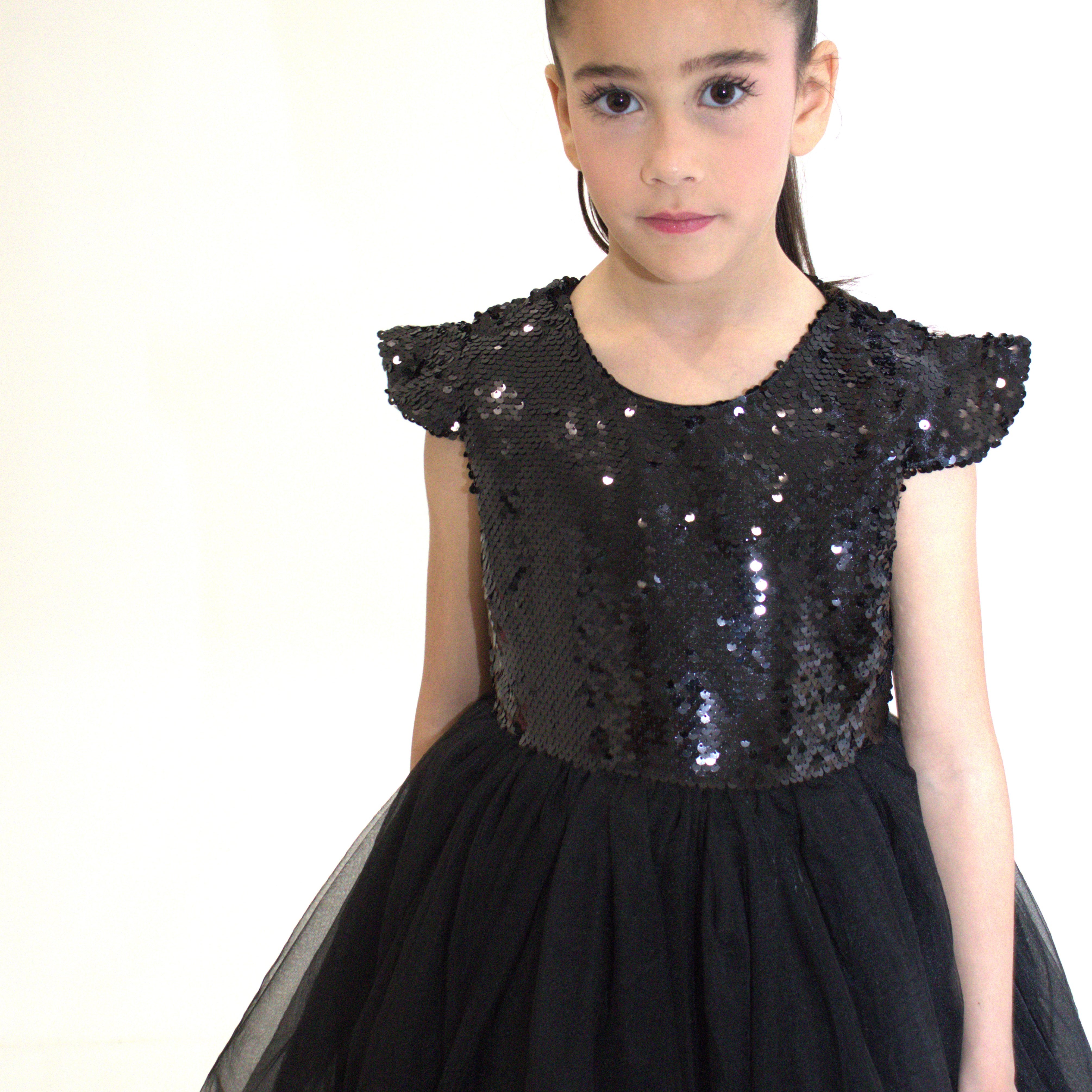 Robe de cérémonie FIONA Noir - Taille 150cm (9/10 ans) avec accessoires — Yuko B.