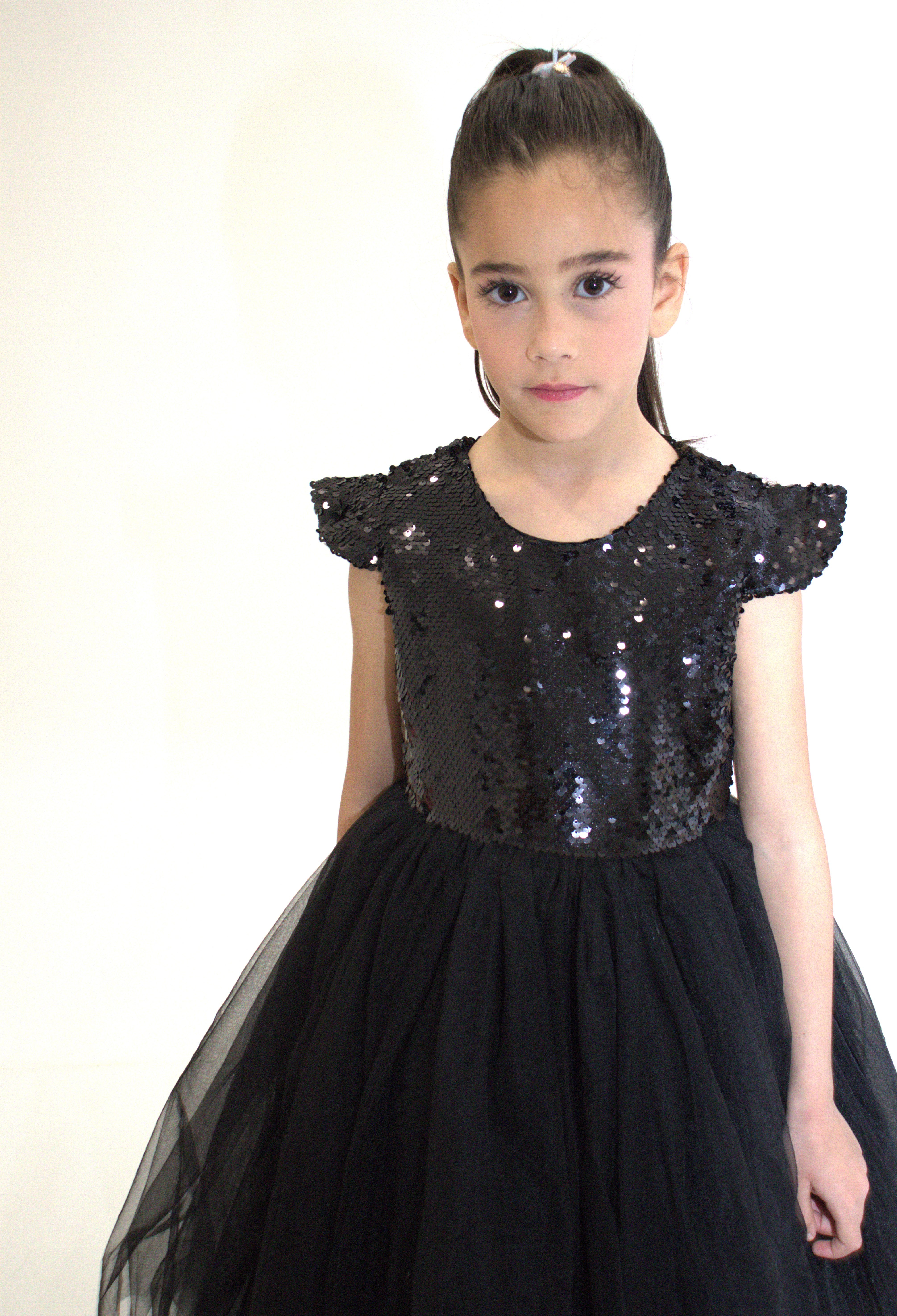 Robe de cérémonie FIONA Noir - Taille 150cm (9/10 ans) avec accessoires — Yuko B.